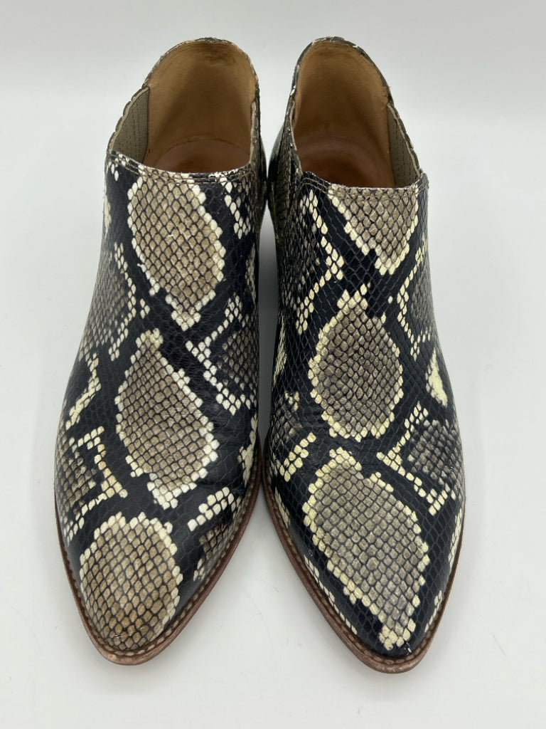 MADEWELL Women Size 7 SNAKE PRINT Booties