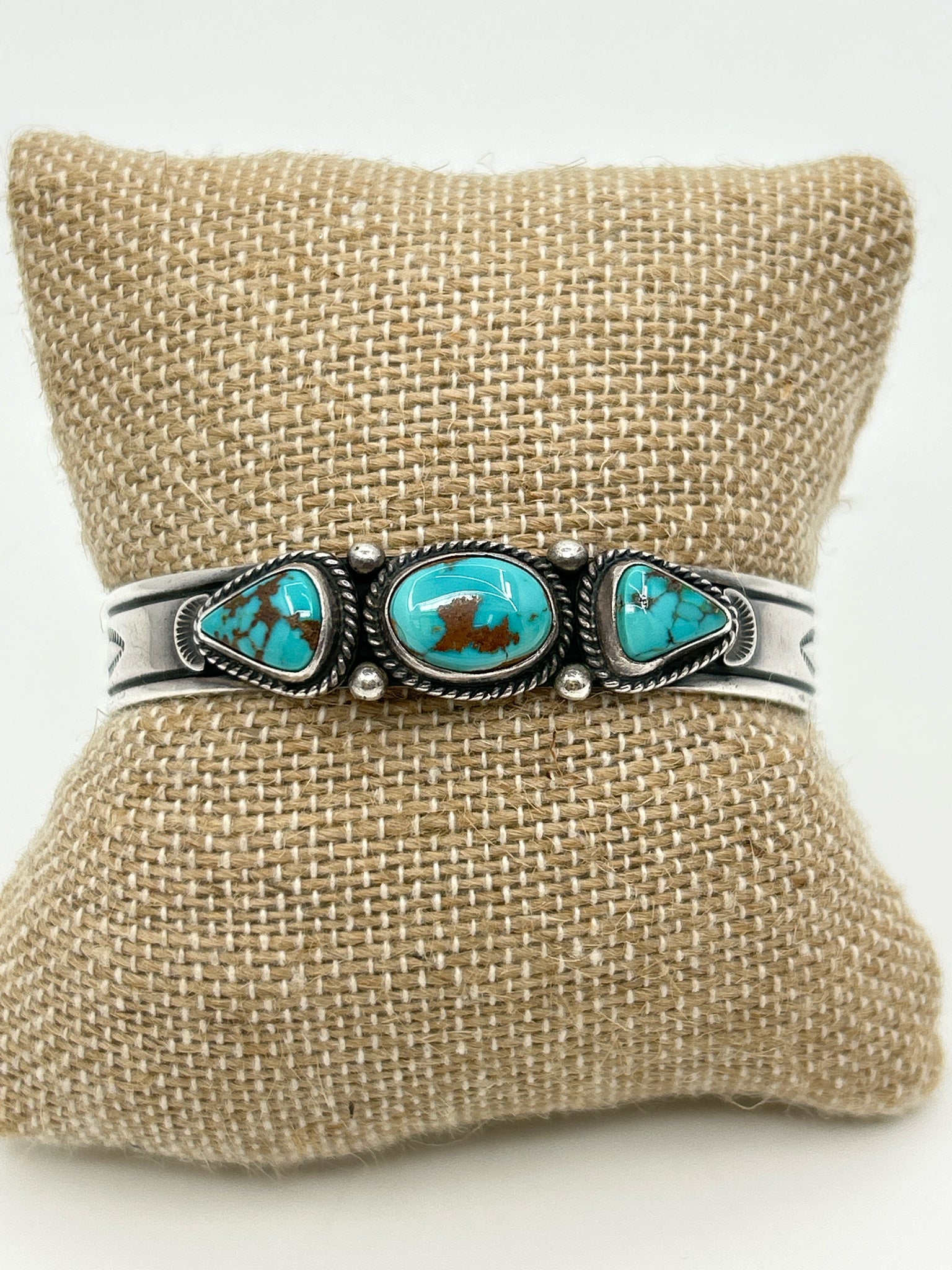 ANDY CADMAN SILVER AND TURQUOISE Bracelet