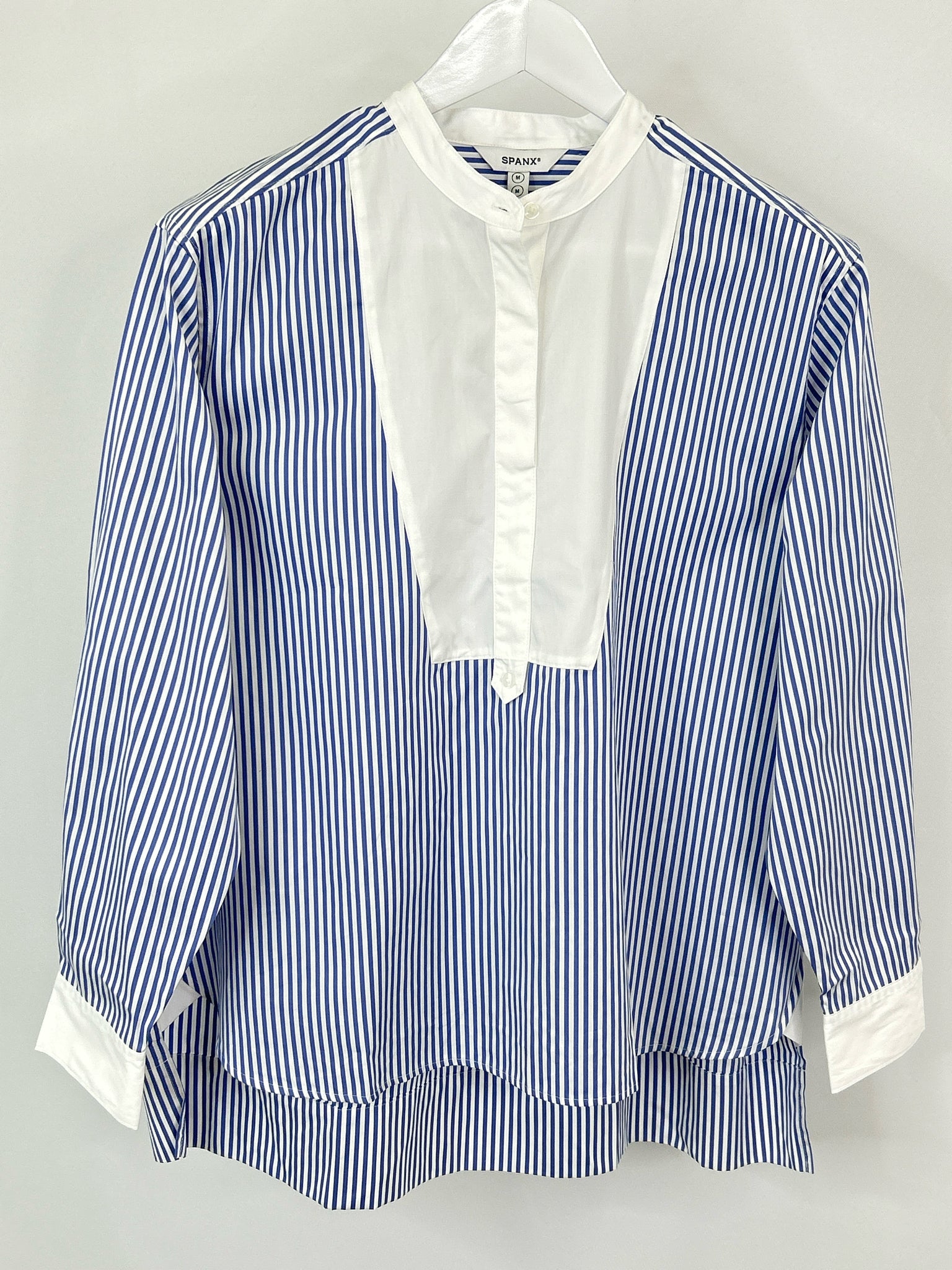 SPANX Size M Blue & White Women Top NWT
