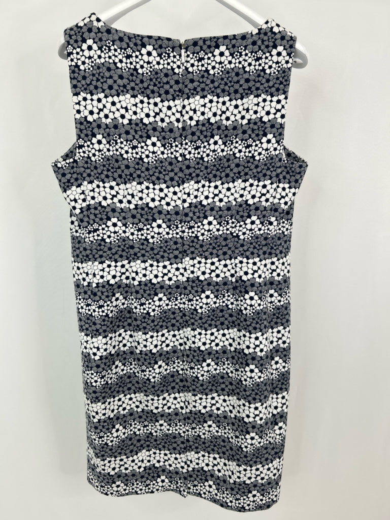 KARL LAGERFELD Size 14 NAVY FLORAL Women's Dress