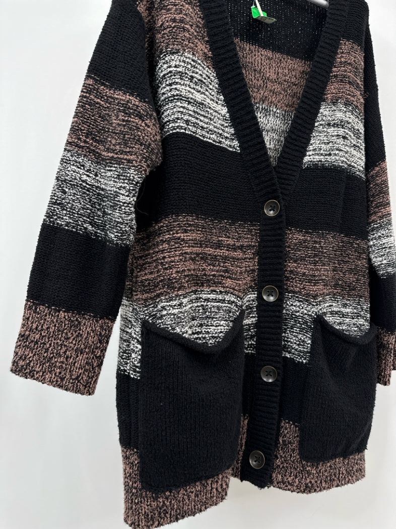 FREE PEOPLE Size S black and brown Cardigan