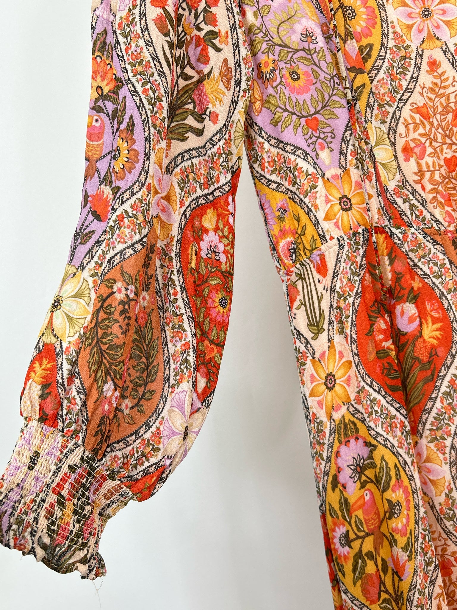FARM RIO Size M ORANGE FLORAL Women Dress