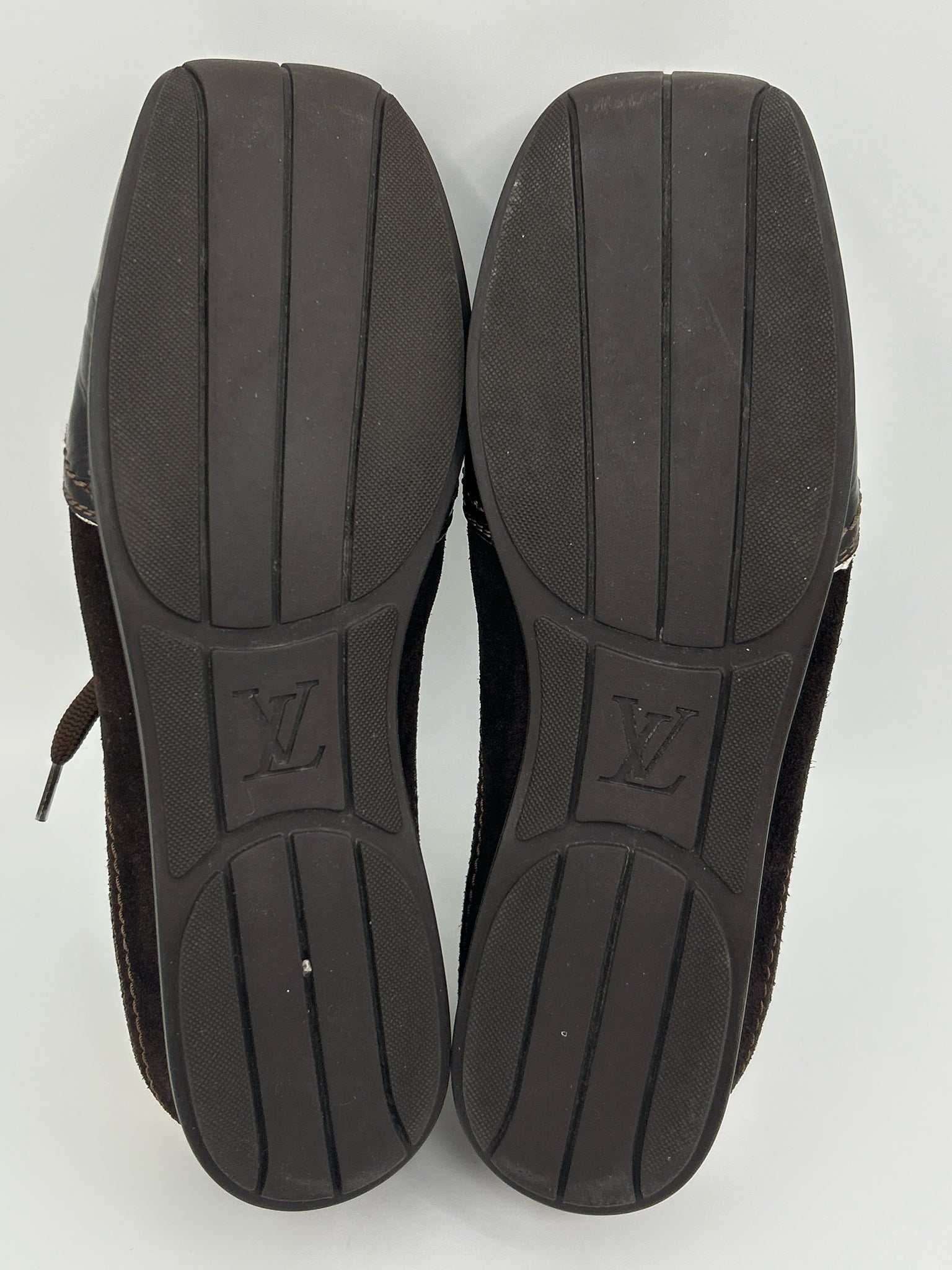 LOUIS VUITTON EU Size 38.5 Brown Women's Sneakers