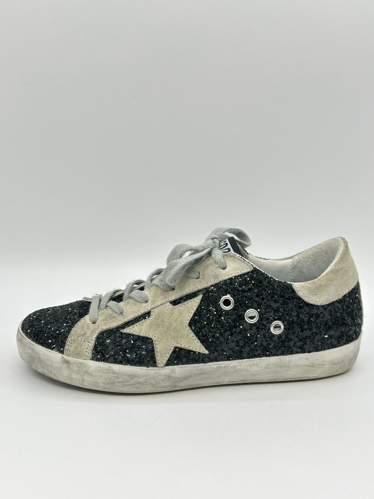 GOLDEN GOOSE Size 38 Black Print Women Sneakers