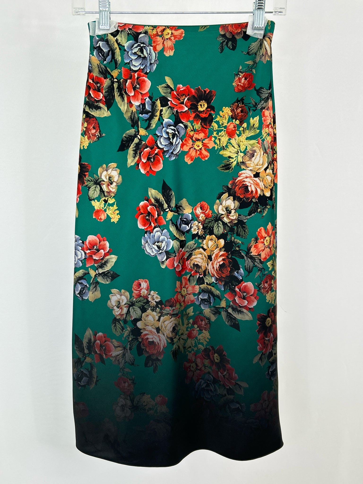 ALICE + OLIVIA Size 0 TEAL FLORAL Women Skirt