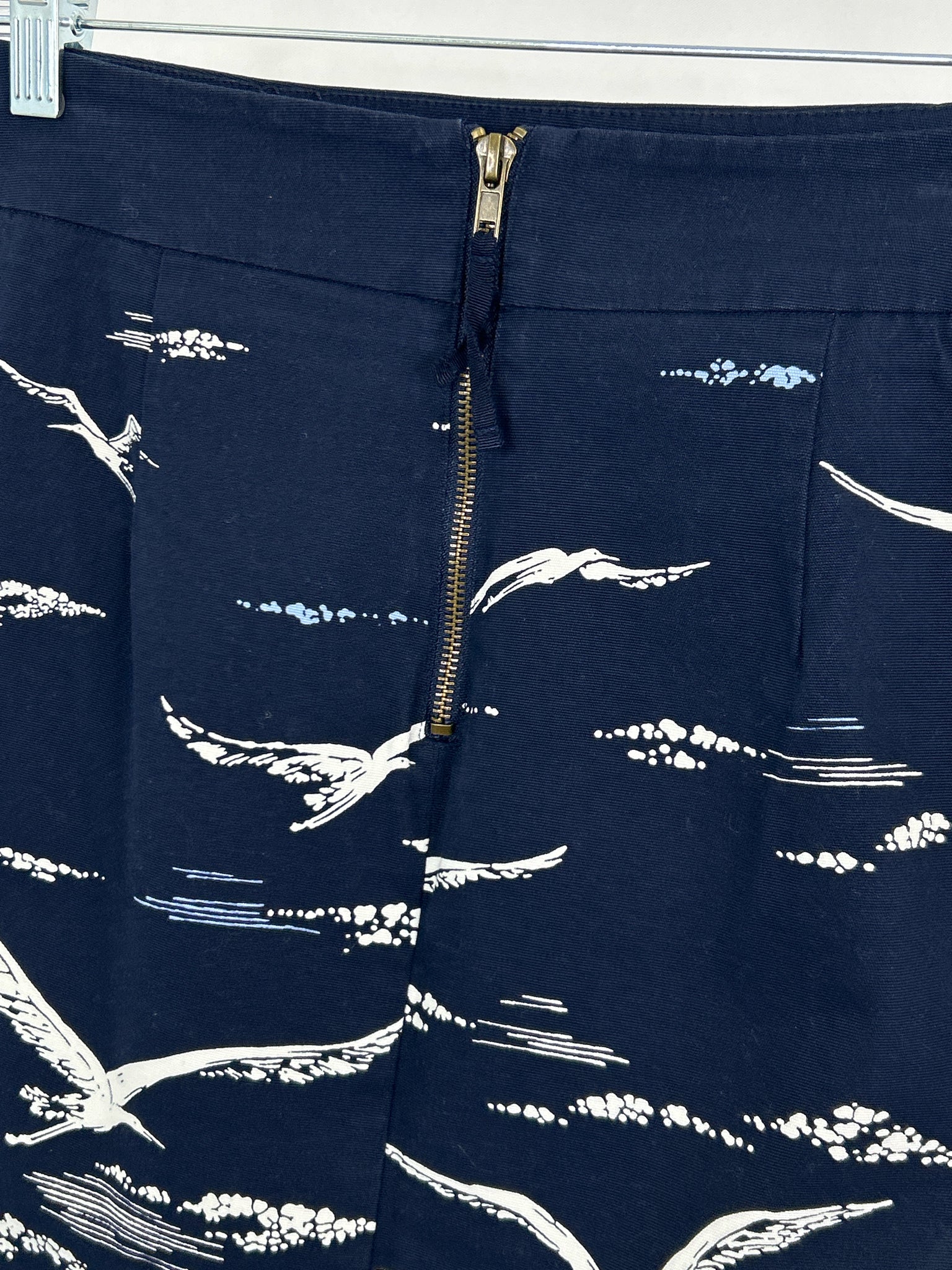 MAEVE Size 8 Navy Print Women Skirt