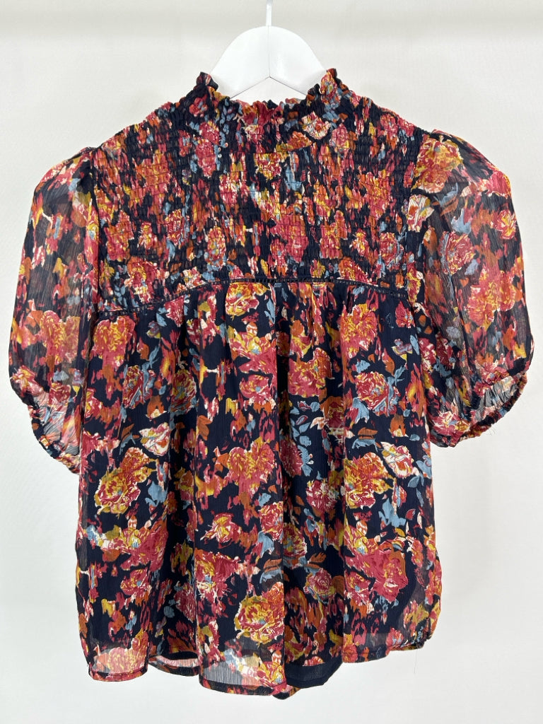 THML Size S Navy Print Women's Top
