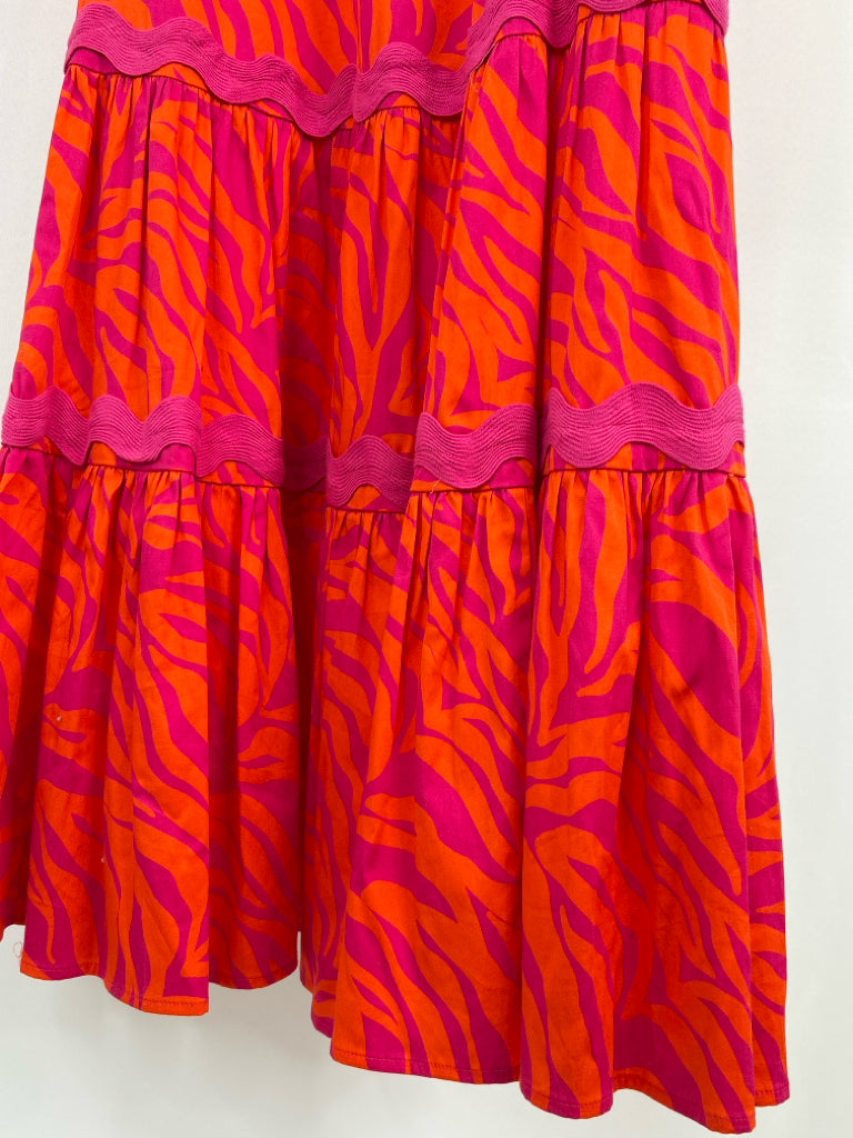 ALDEN ADAIR Size M ORANGE AND PINK Women's Dress