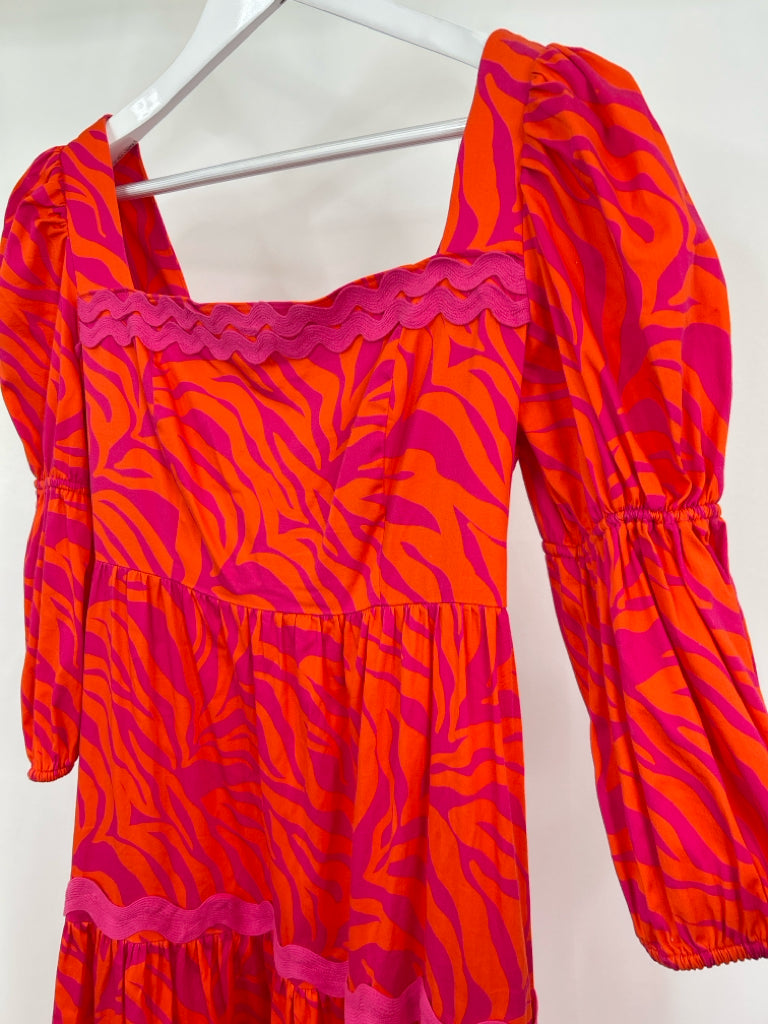 ALDEN ADAIR Size M ORANGE AND PINK Women's Dress