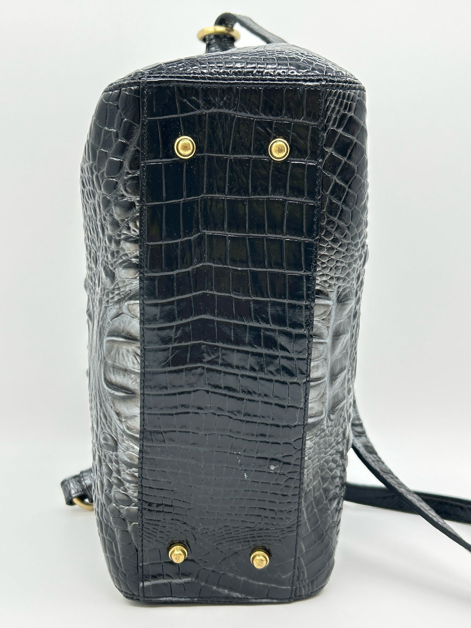 BRAHMIN black and grey Women Tote