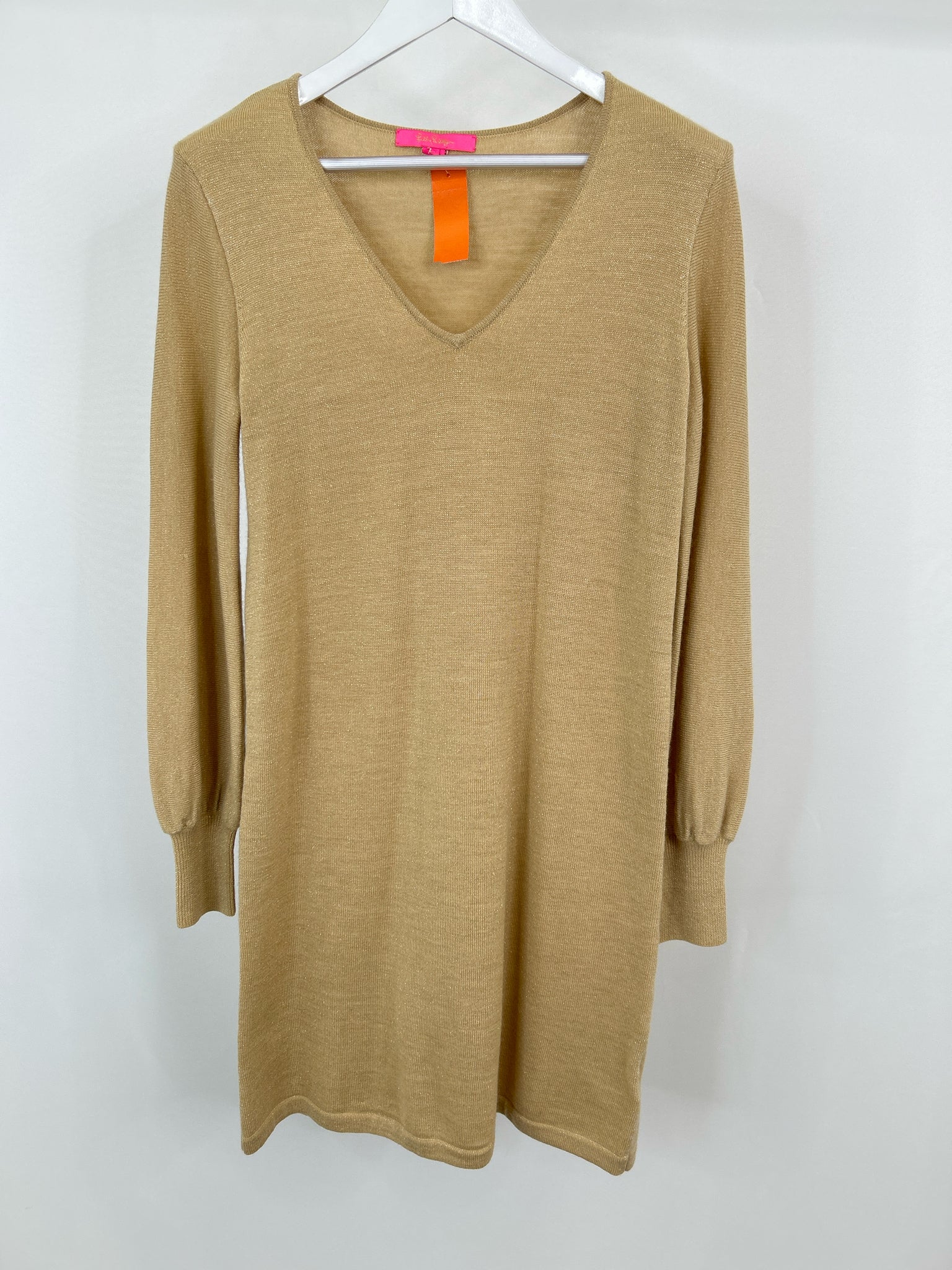 LILLY PULITZER Size M Gold Women Dress