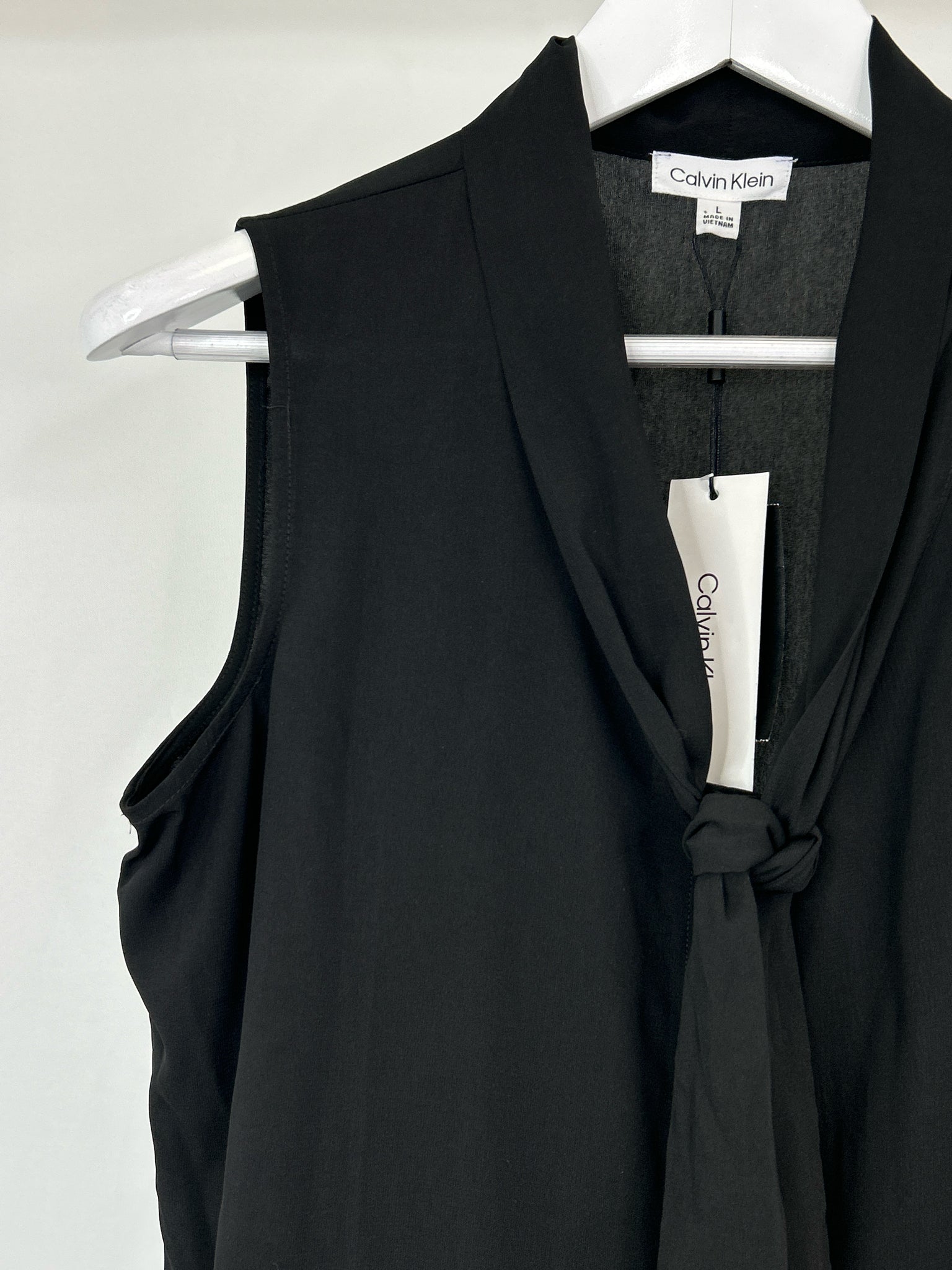 CALVIN KLEIN Size L Black Women Blouse
