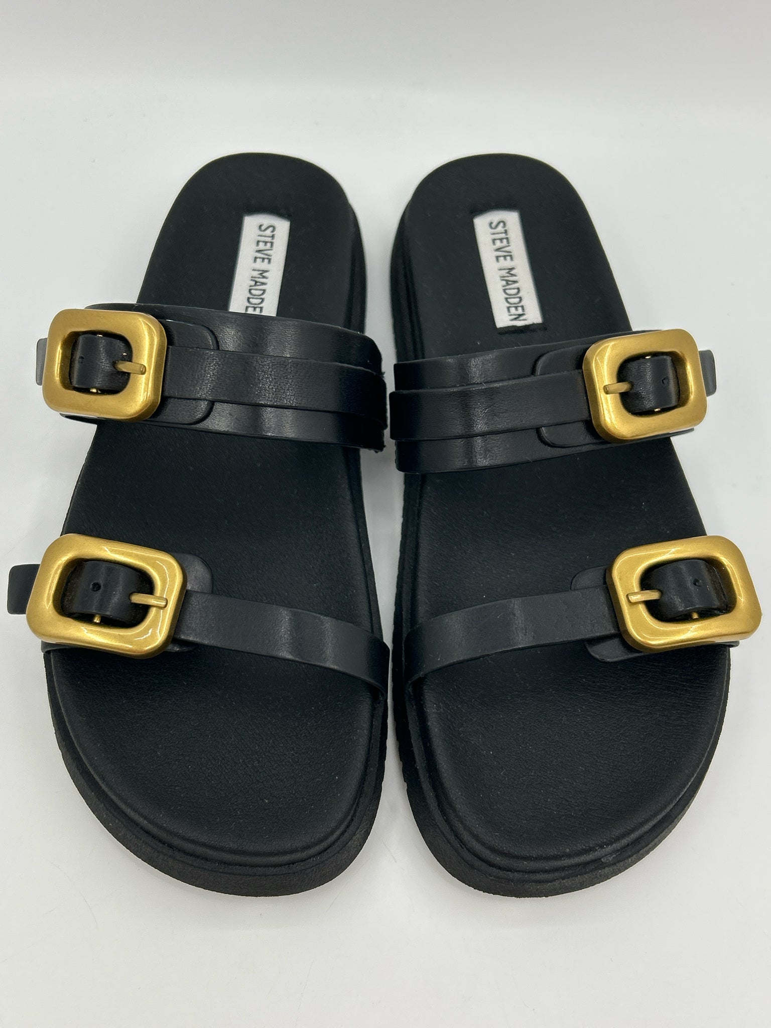 STEVE MADDEN Size 8.5M Black Women Sandal