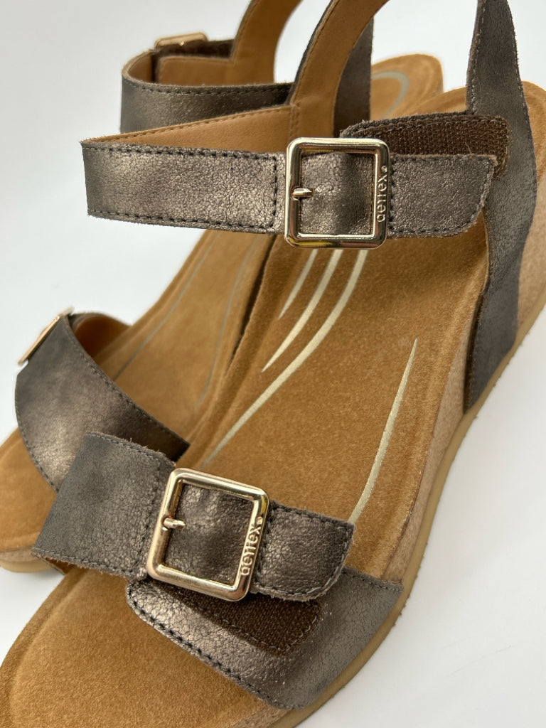 AETREX Size 10.5/11 Bronze Lexa Women's Sandal NIB