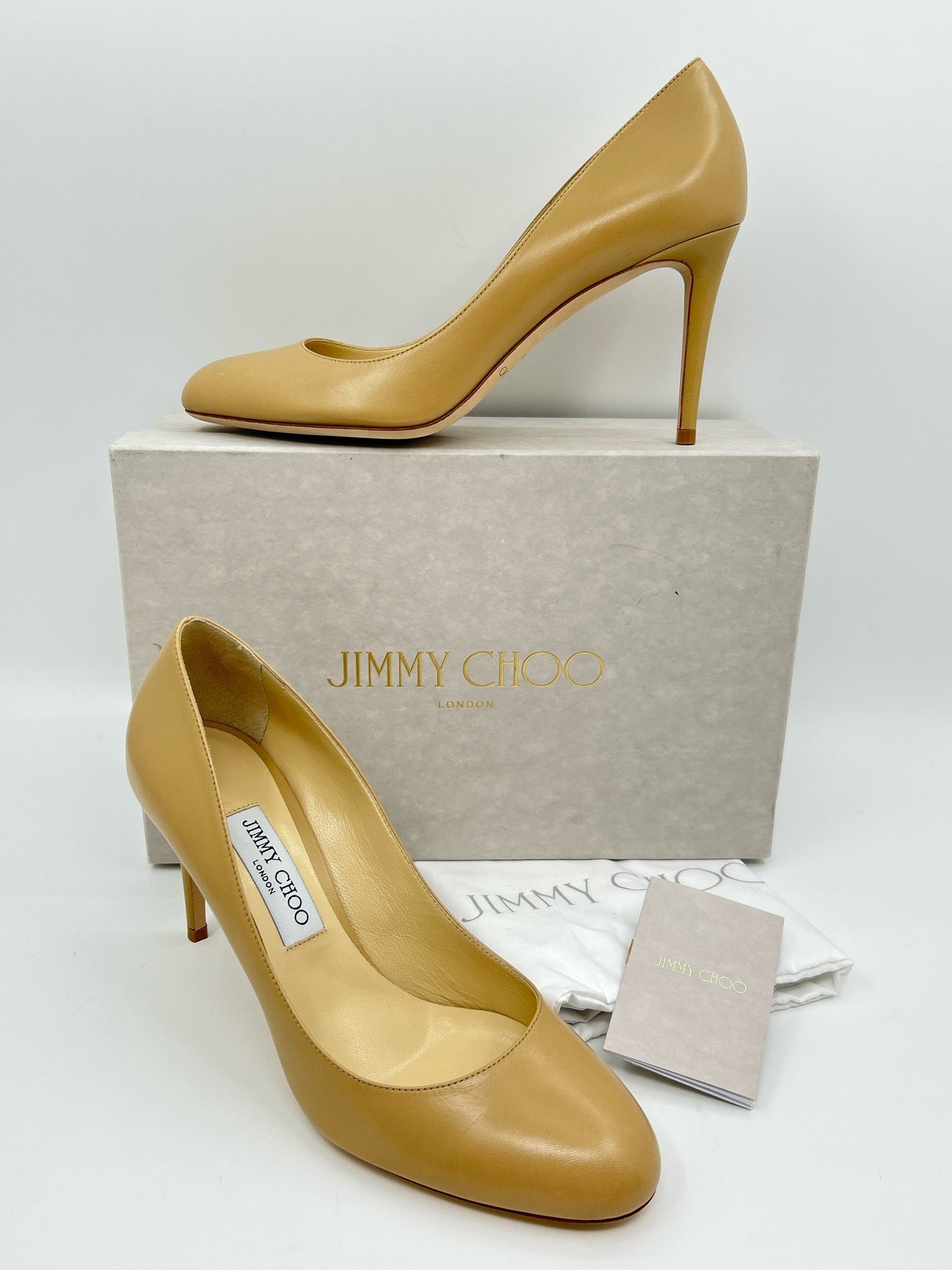 JIMMY CHOO Size 39.5 Nude Women Pumps NIB