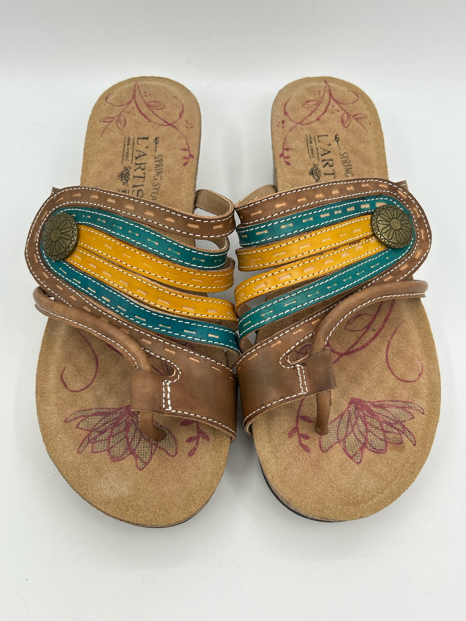 L'ARTISTE Size 40/9.5 Multi-Color Women Sandal