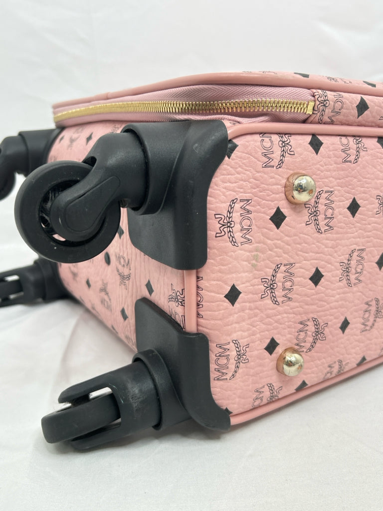 MCM Pink Ottomar Cabin Trolly Luggage Authenticated