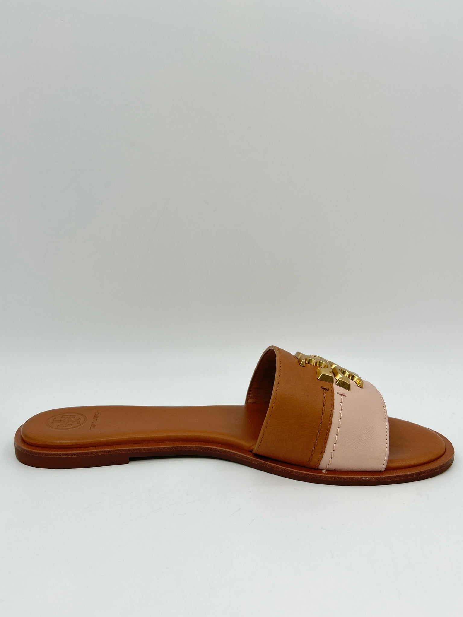 TORY BURCH Size 9.5M Tan and Pink Women Sandal