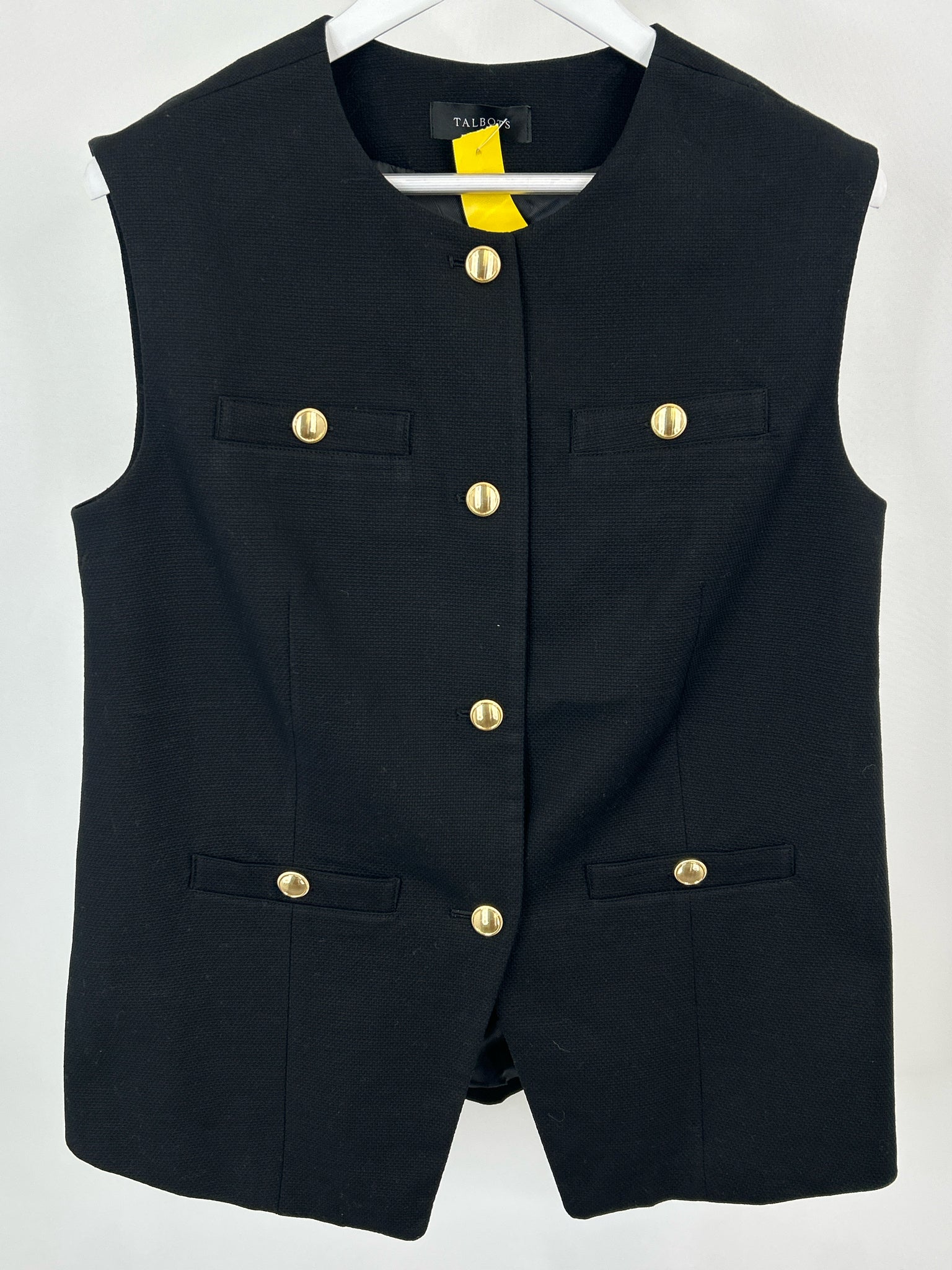 TALBOTS Size 10 Black Women Vest