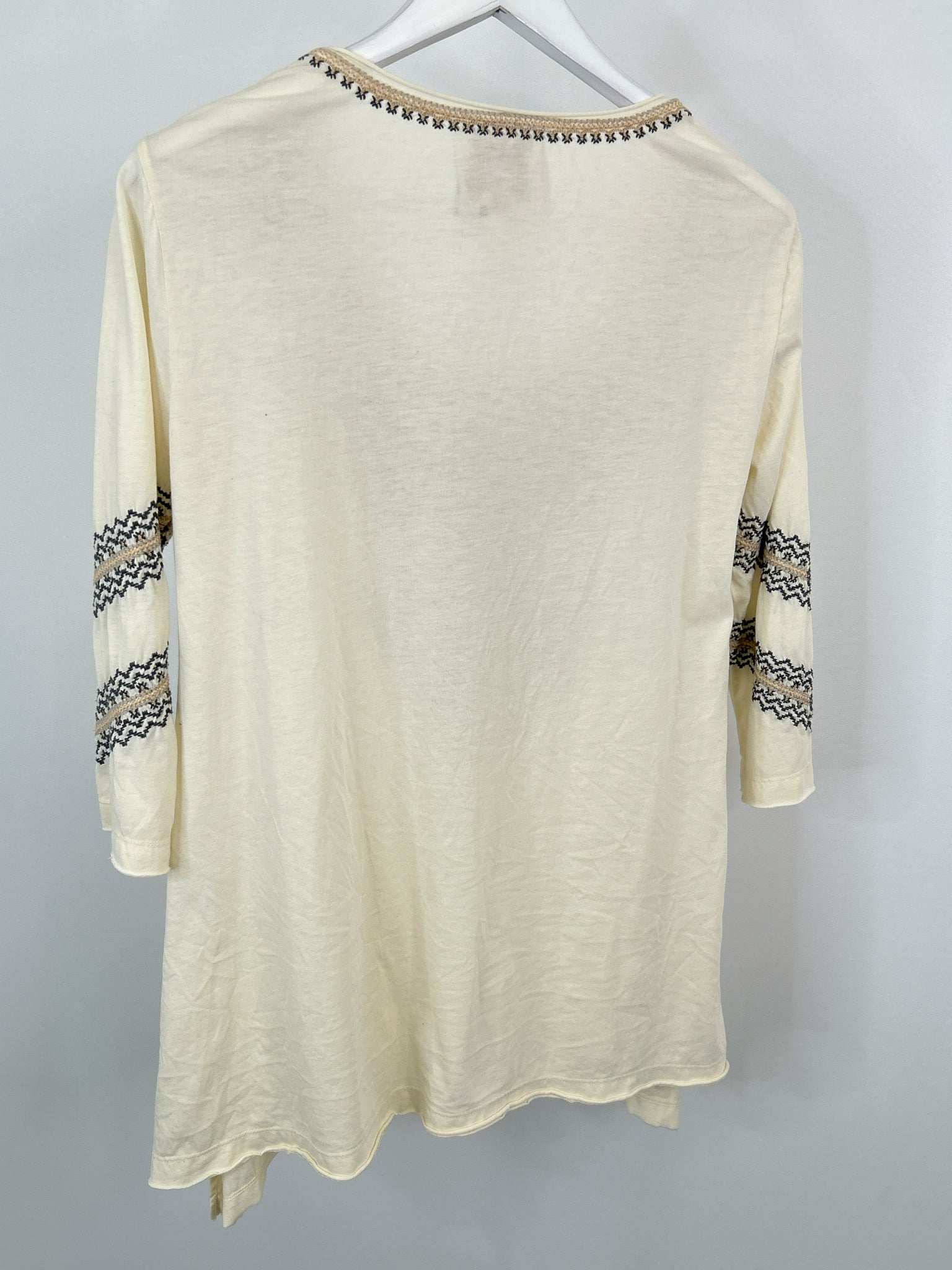 JOHNNY WAS Size M Beige Women Tunic