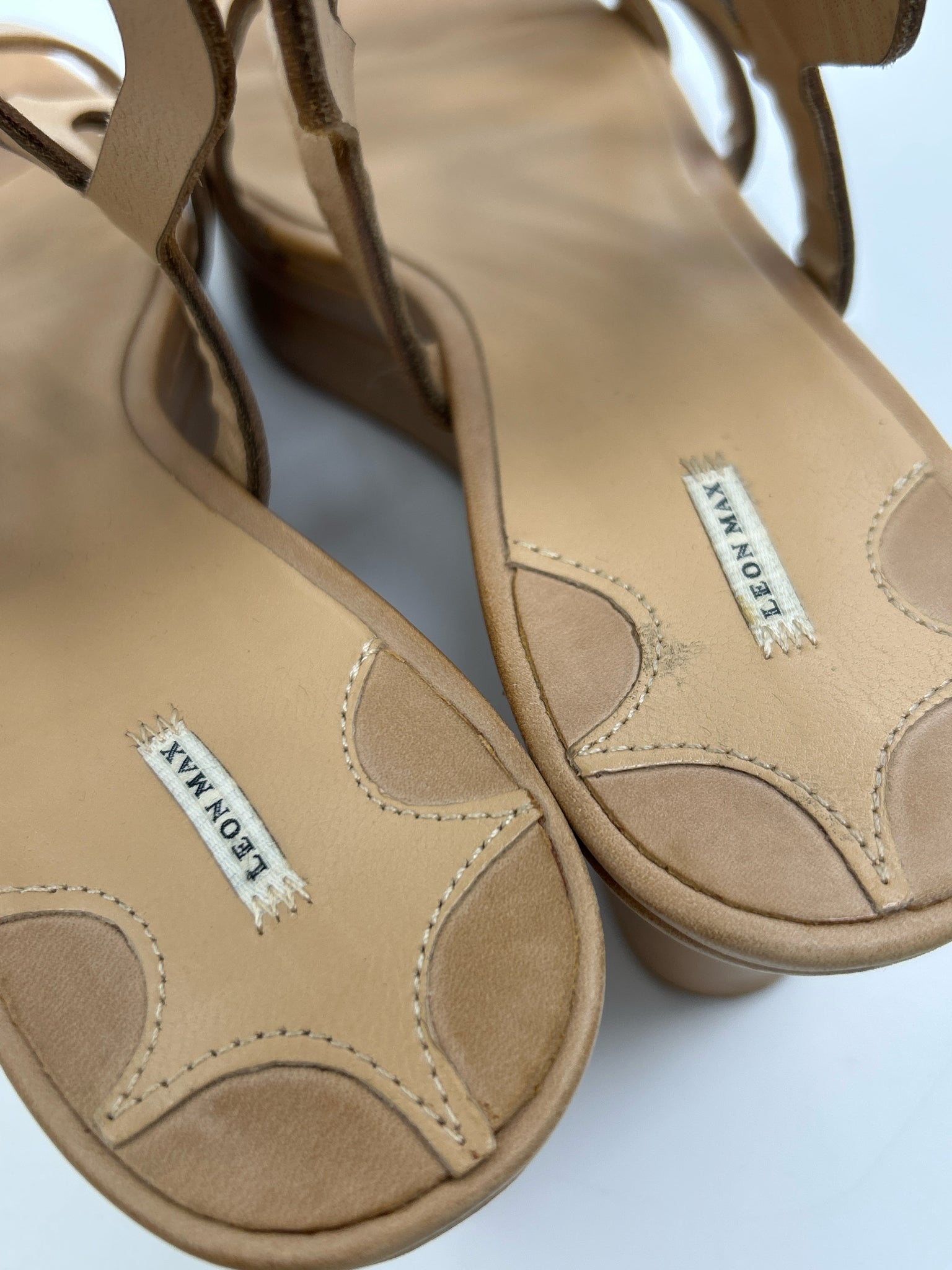 LEON MAX Size 8.5 Tobacco Women Sandal