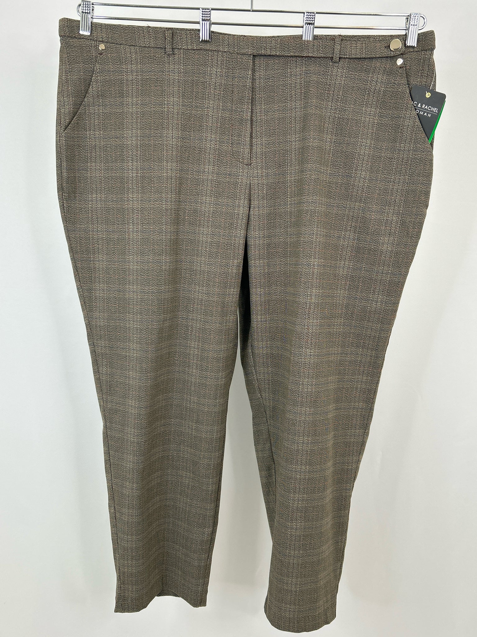 ZAC & RACHEL Size 24W Brown Print Women Pants