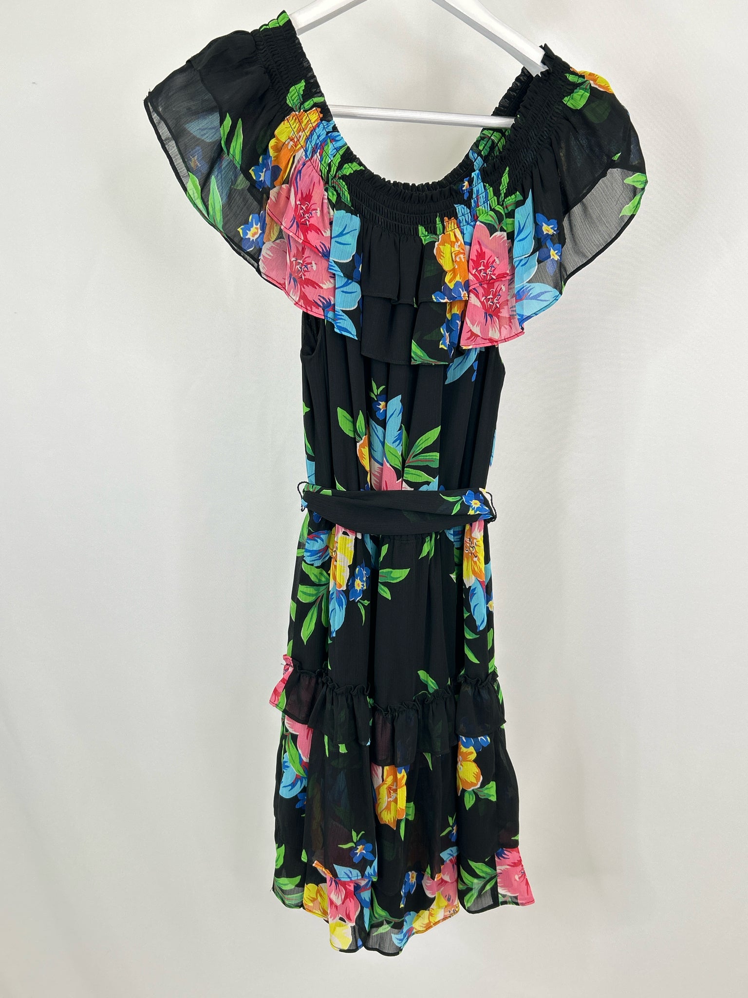 Lauren Ralph Lauren Size 6 Black Floral Women Dress NWT