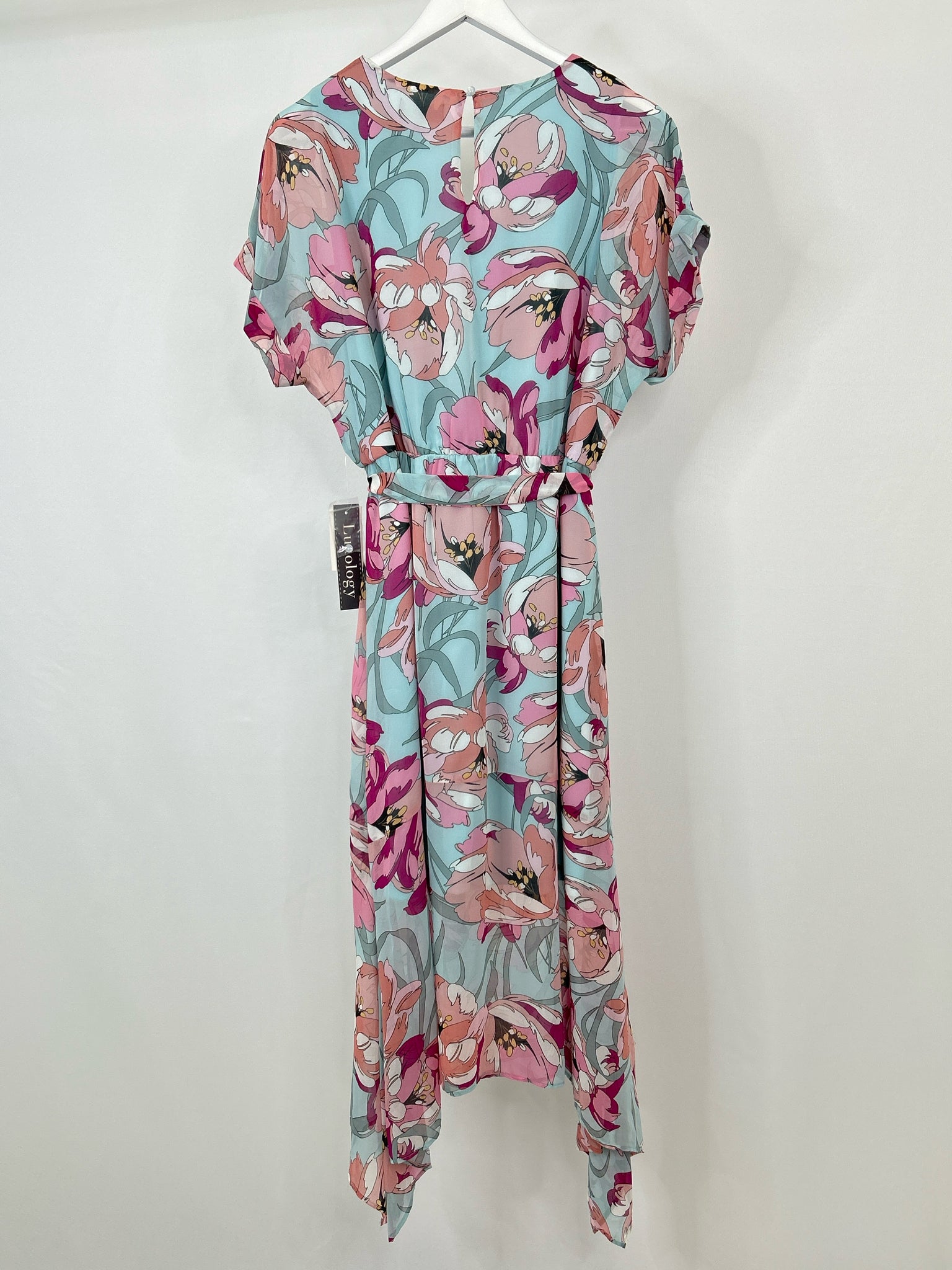 LUXOLOGY Size L BLUE AND PINK Women Dress