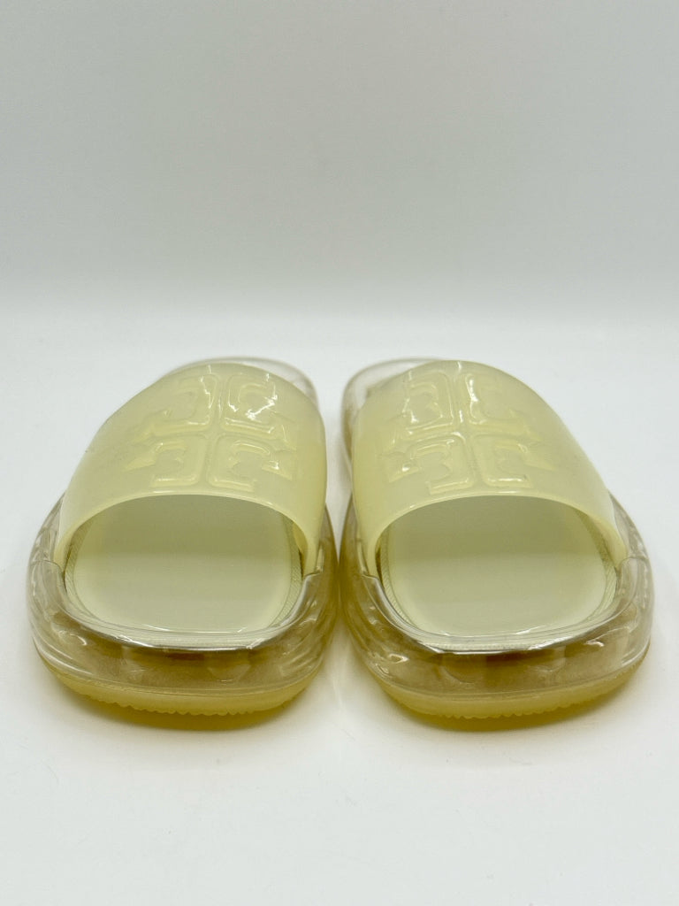 TORY BURCH Size 6B Ivory and Clear Women's Sandal