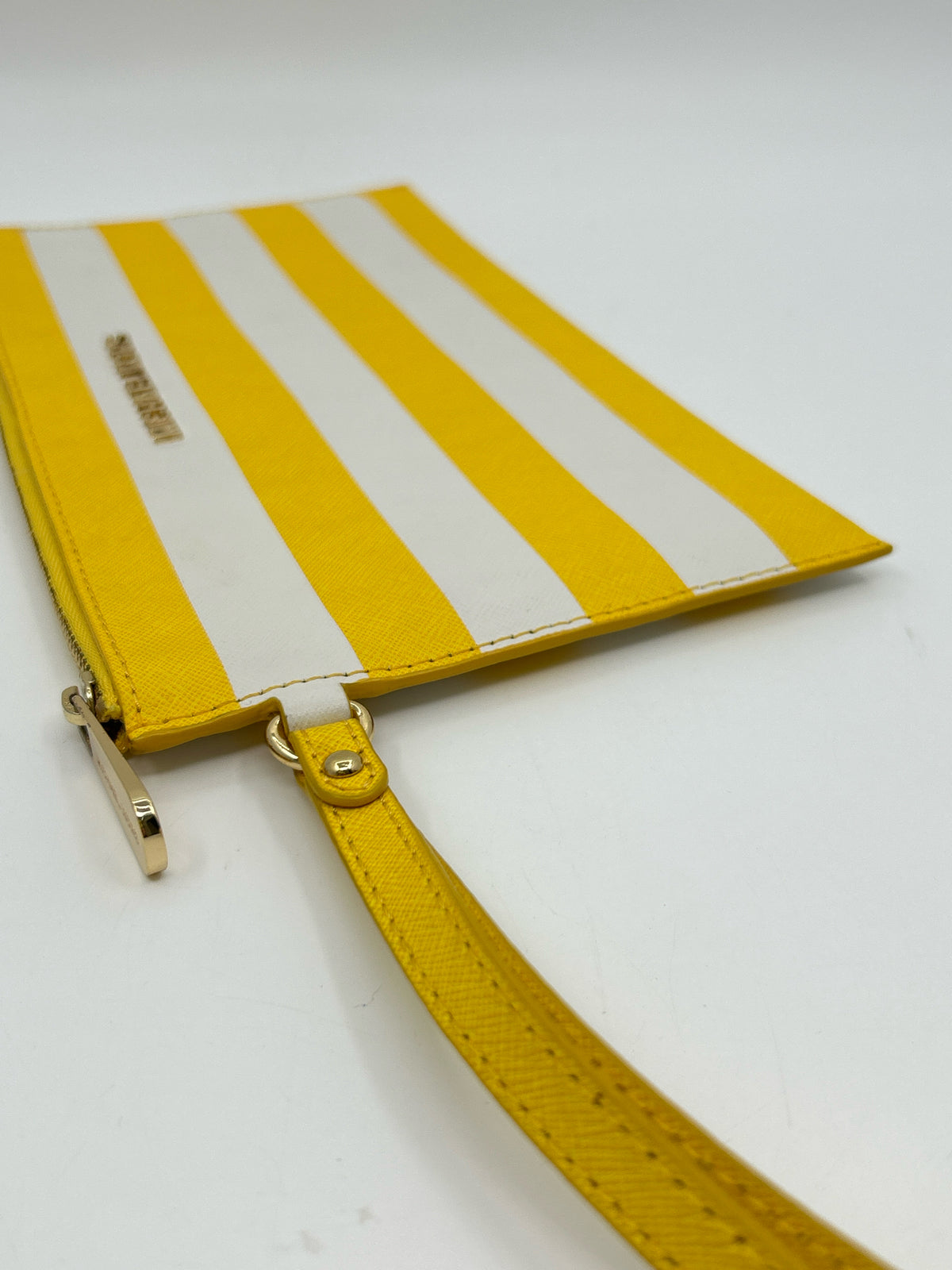 MICHAEL KORS Yellow Striped Women Wristlet