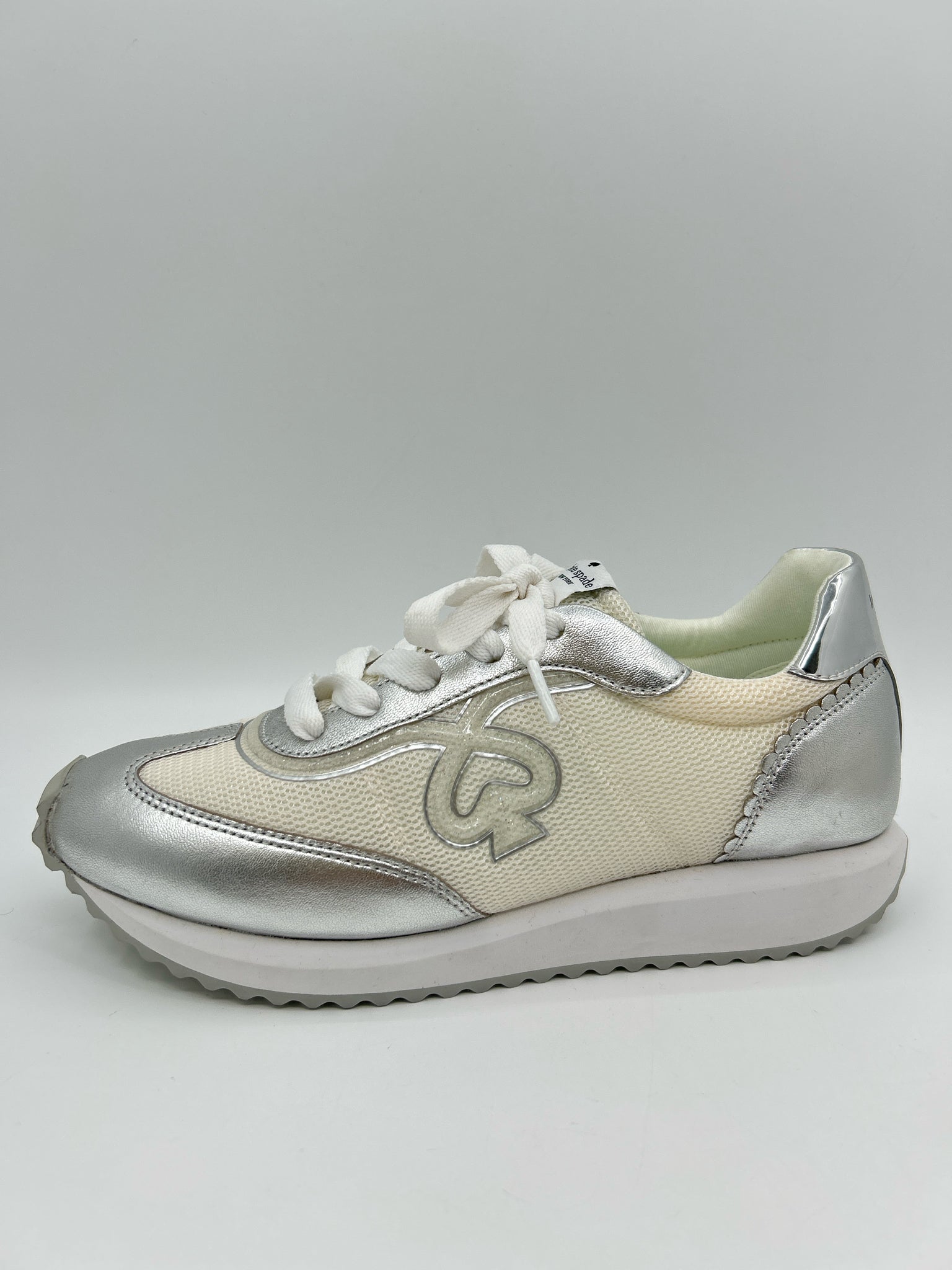 KATE SPADE Size 9.5B Cream and Metallic Women Sneakers