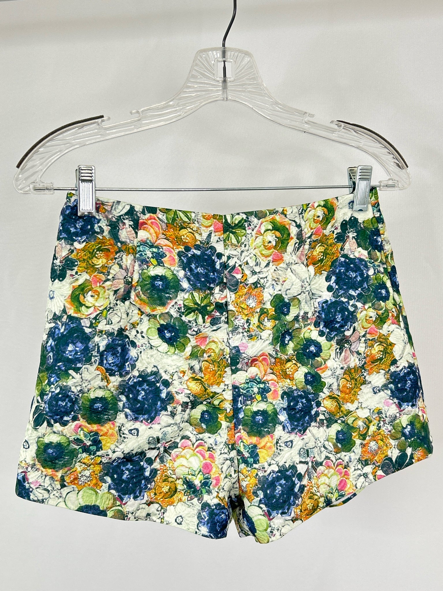 Nichole Lynne Size S Green Floral Women 2-Piece w/shorts
