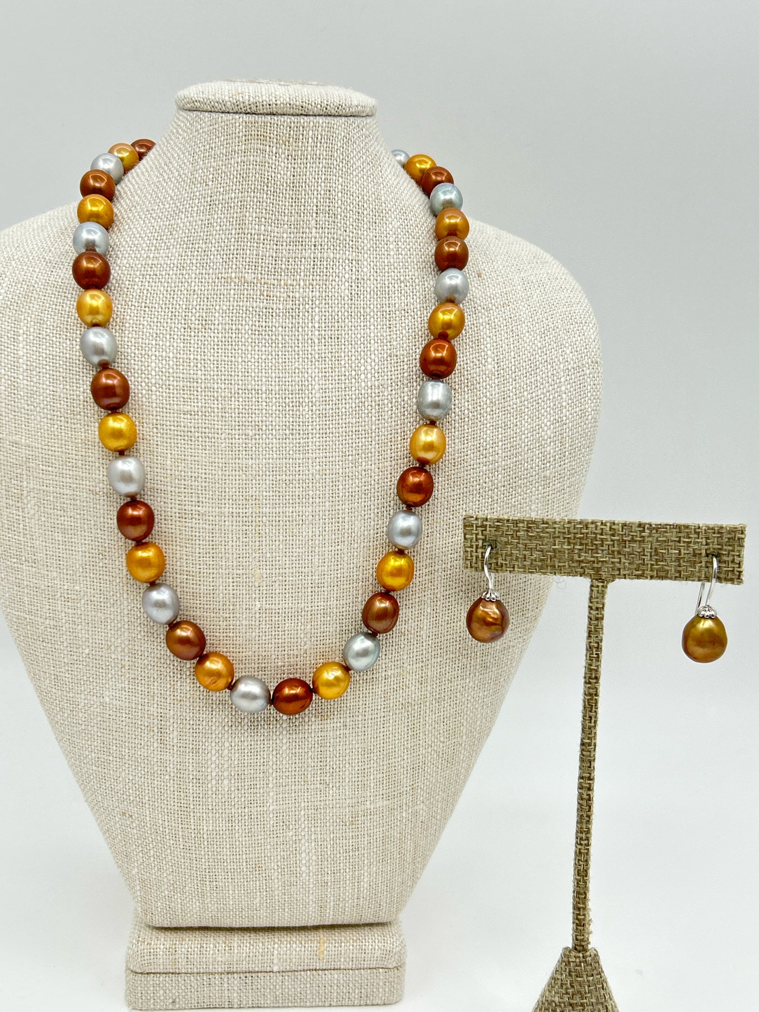 HONORA GOLD AND SILVER Pearl Jewelry Set