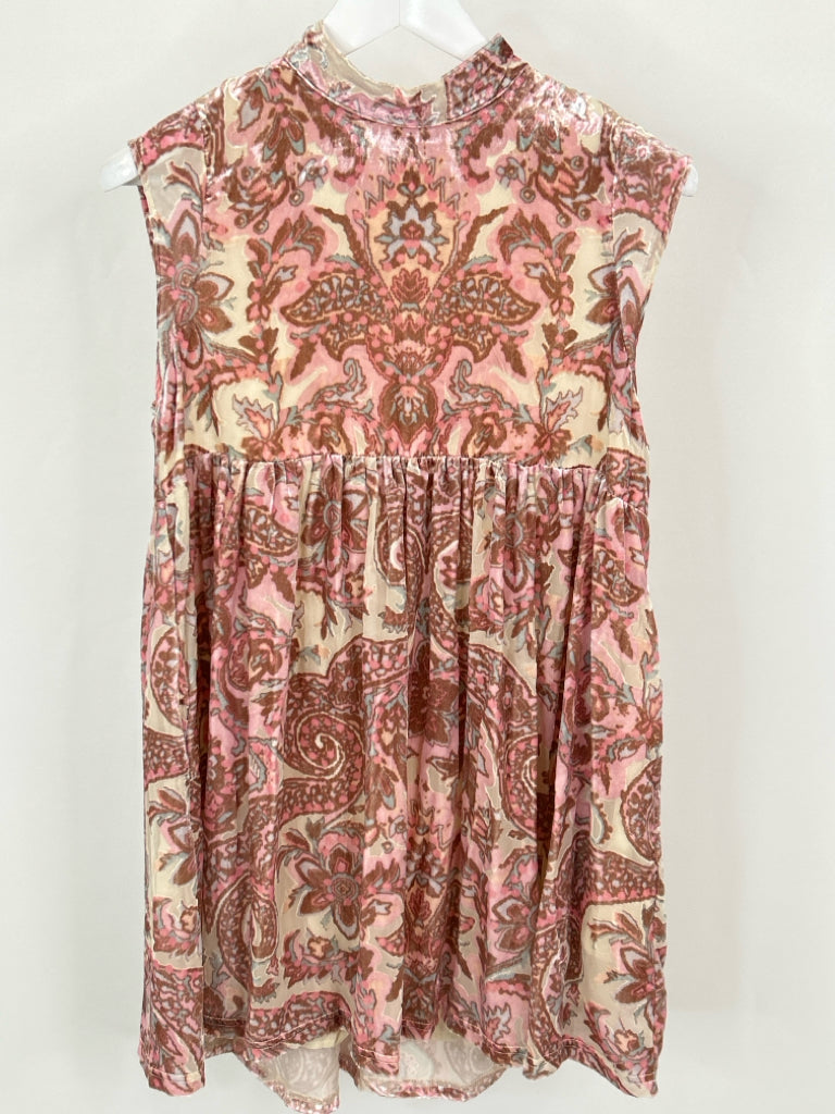 FREE PEOPLE Women Size S Pink Print Dress