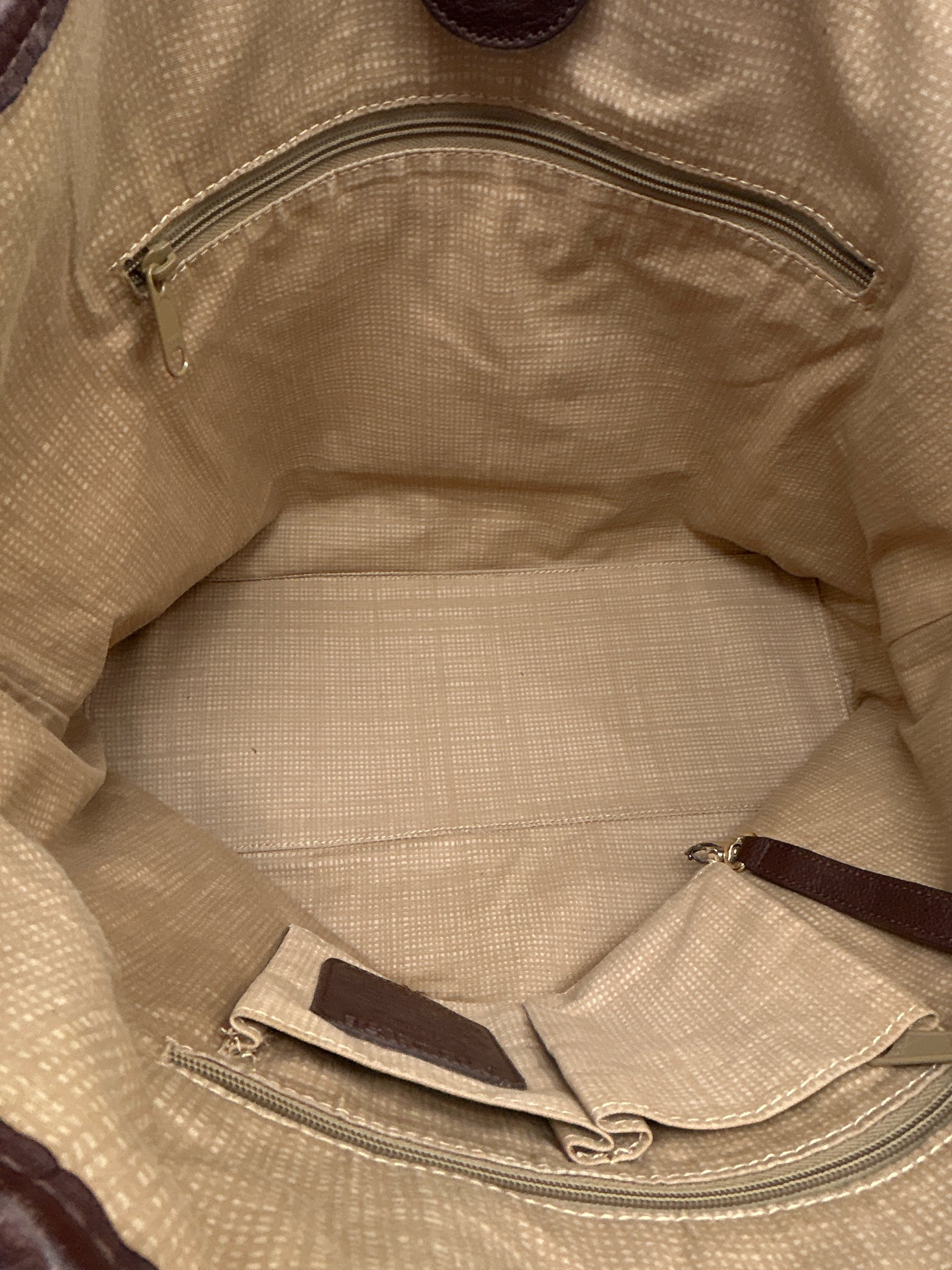 BRIGHTON Brown Print Women Tote