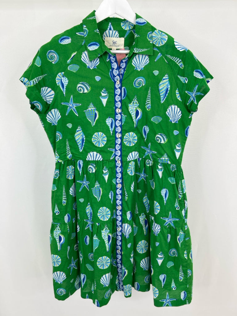 Printfresh Size M Green and Blue Women's Dress