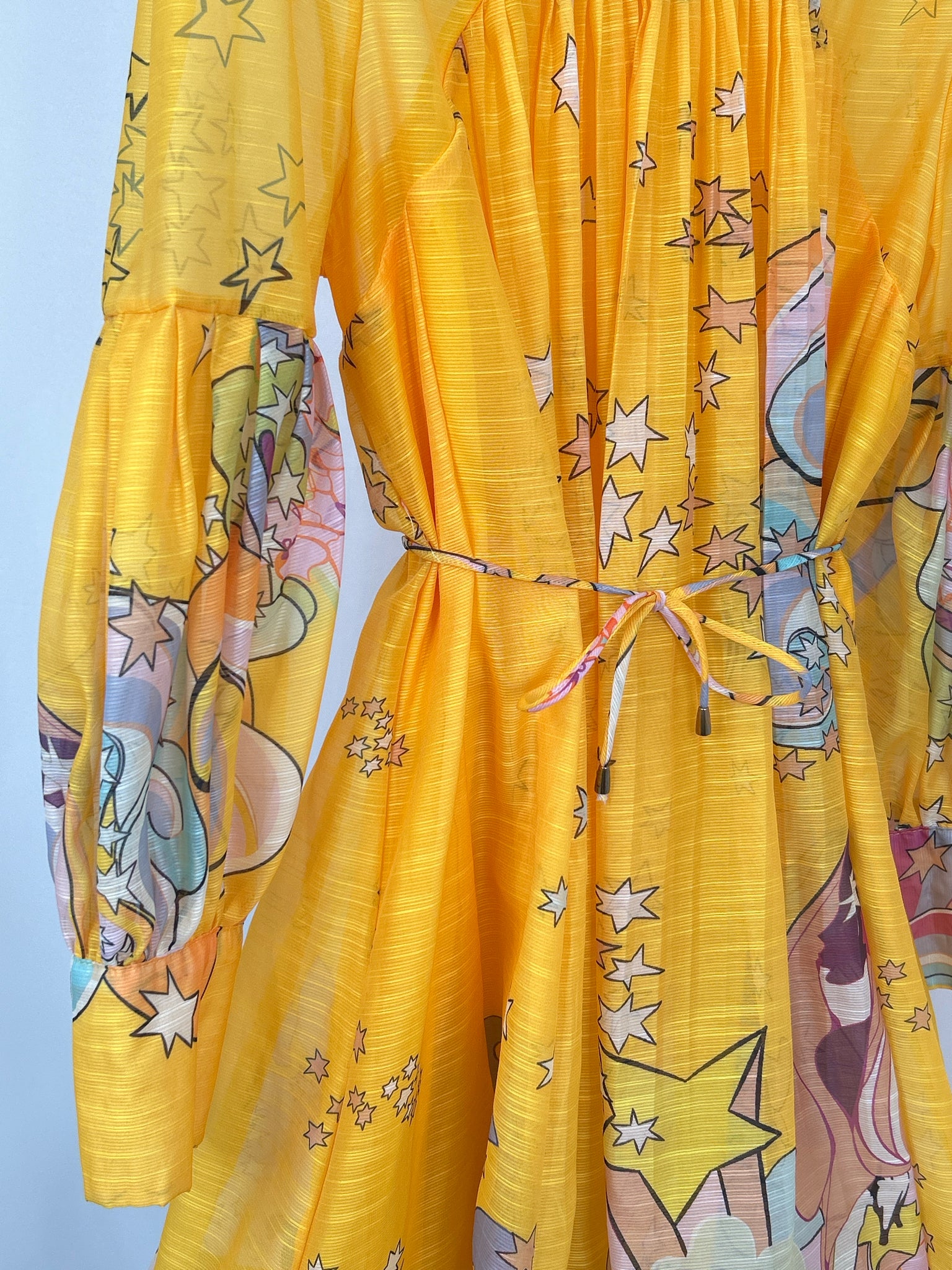 N BY NANCY Size 3X Yellow Print Women Dress