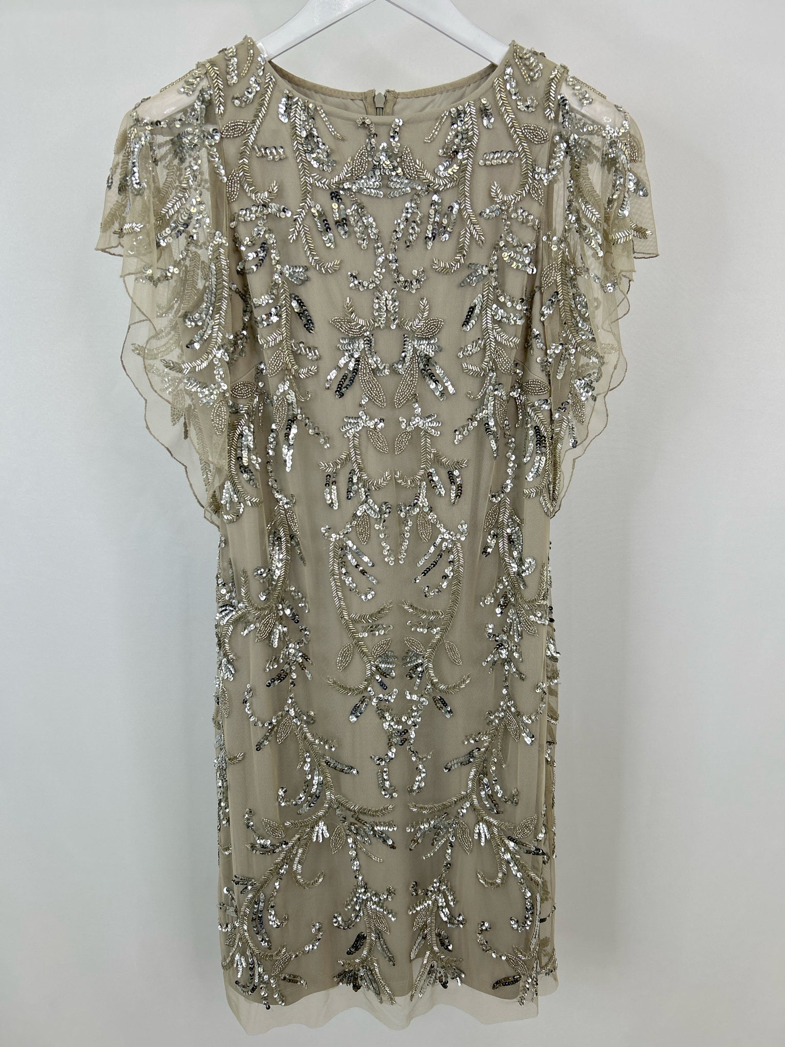 JOHNNY WAS Size 10 Grey and Silver Women Dress