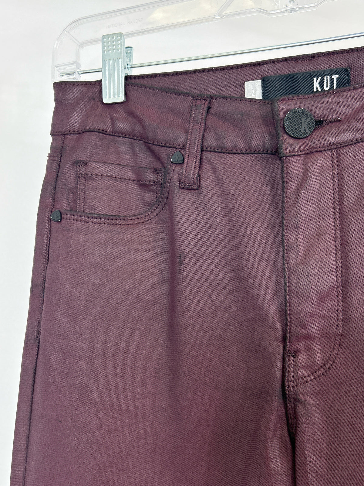 KUT FROM THE KLOTH Size 2 Burgundy Women jeans