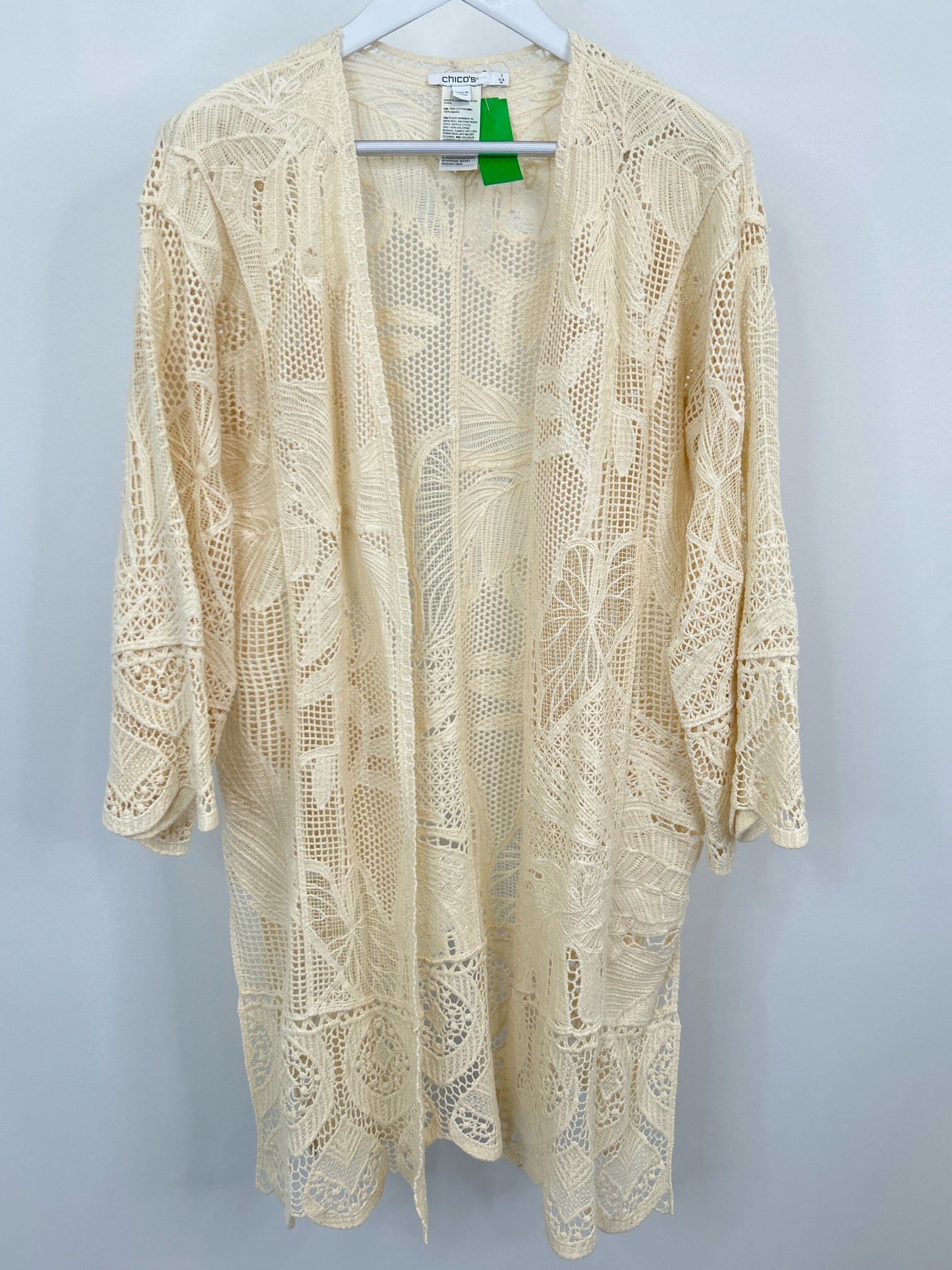 CHICO'S Size M Beige Women Kimono