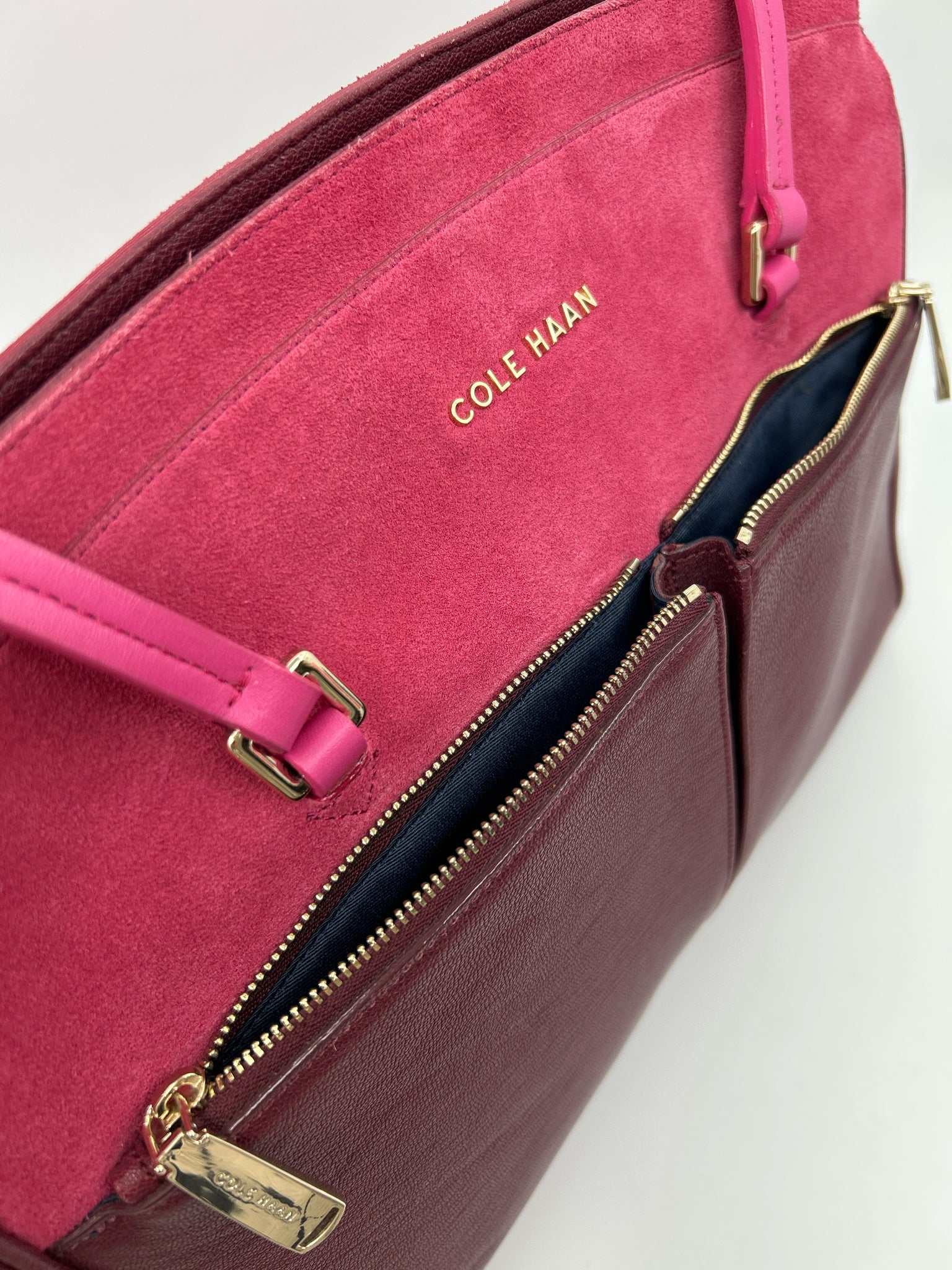 COLE HAAN Wine and Pink Women Purse