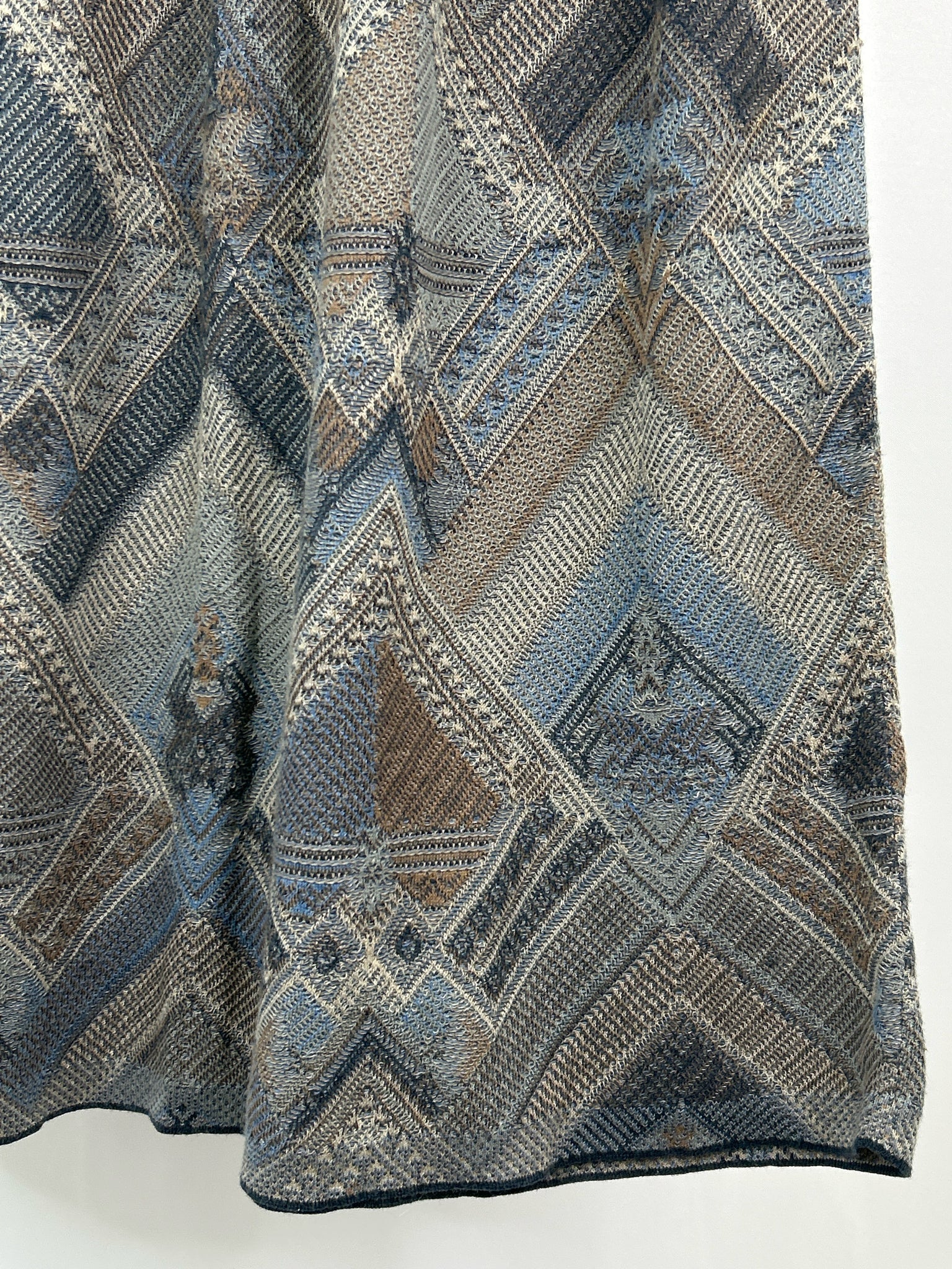 PERUVIAN COLLECTION Size XL Blue Print Women Skirt NWT