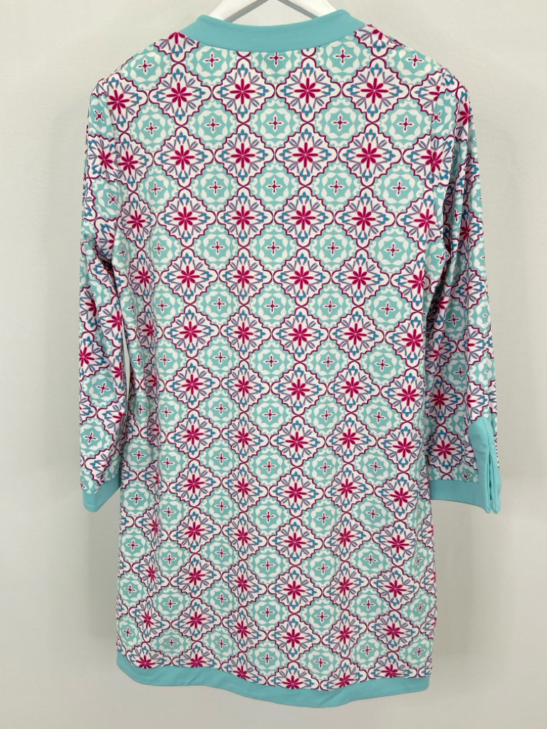 Aqua Et Sol Size M BLUE AND PINK Women's Dress