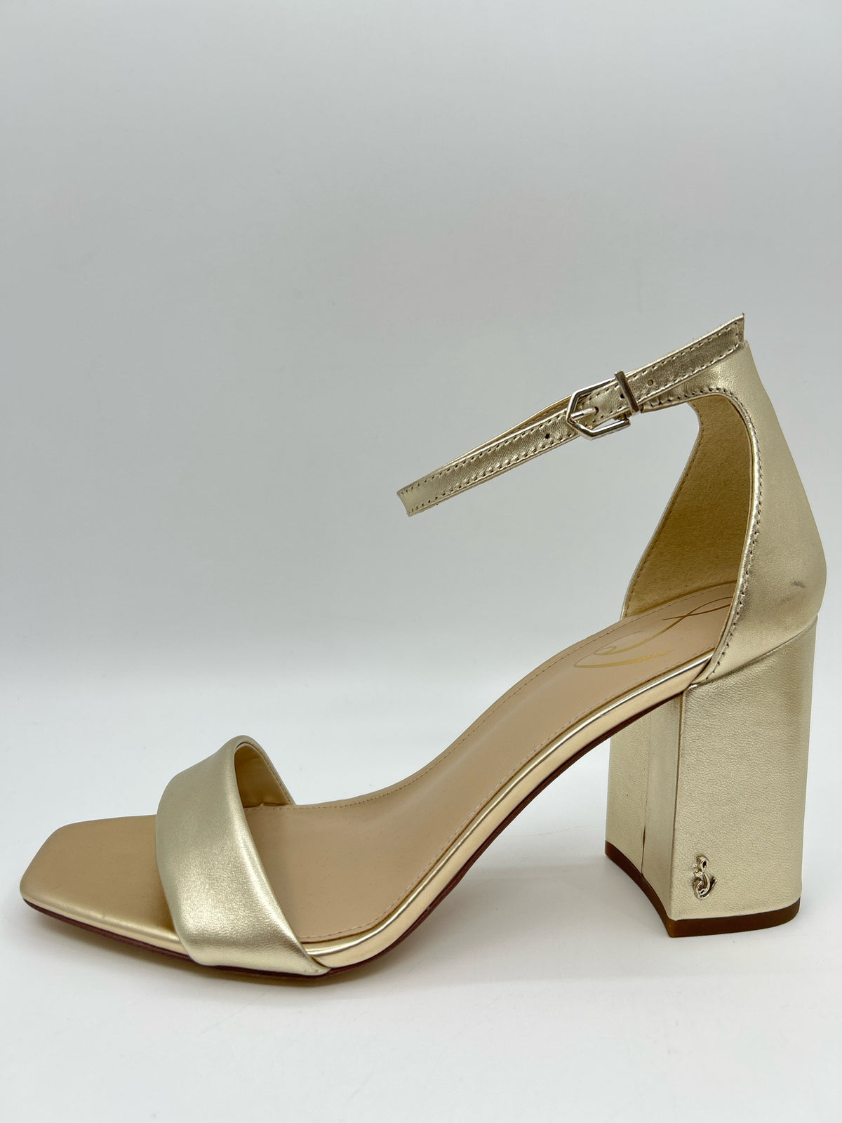 SAM EDELMAN Size 10 gold metallic Women Sandal