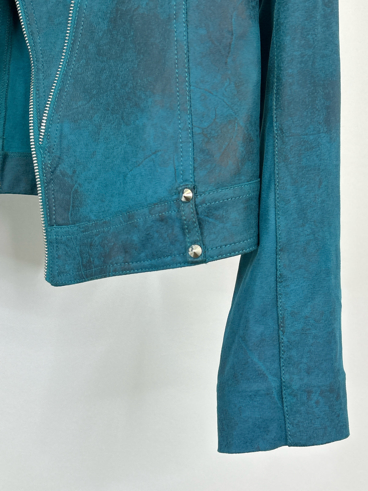 INSIGHT Size 8 TEAL AND BLACK Women Jacket