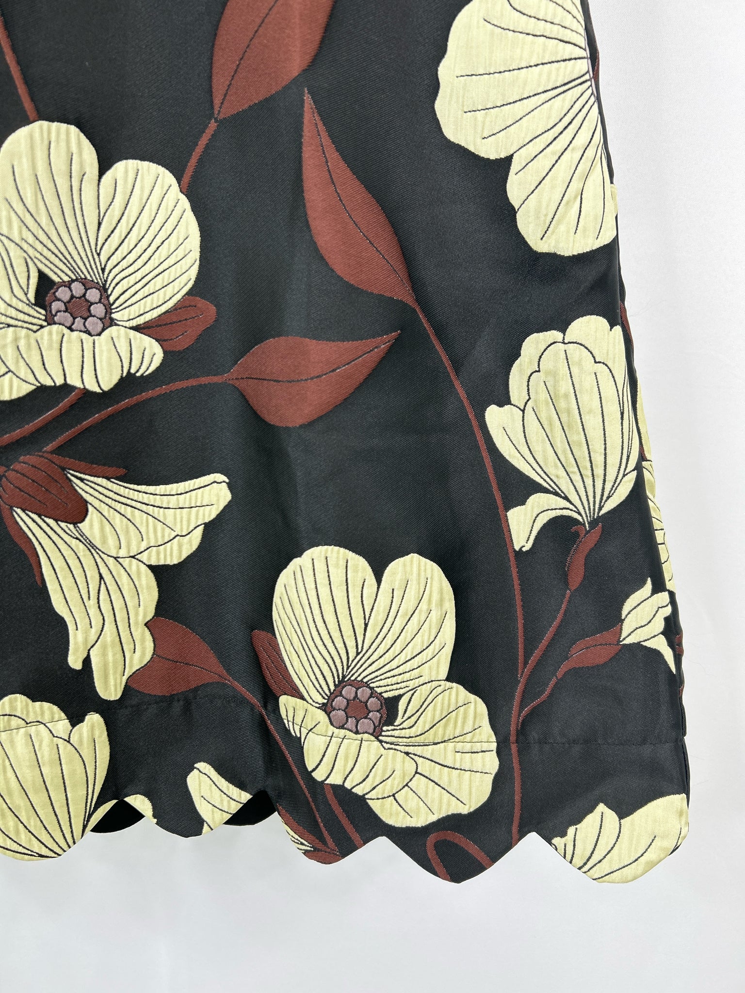 ENTRO Size L Brown Print Women Dress