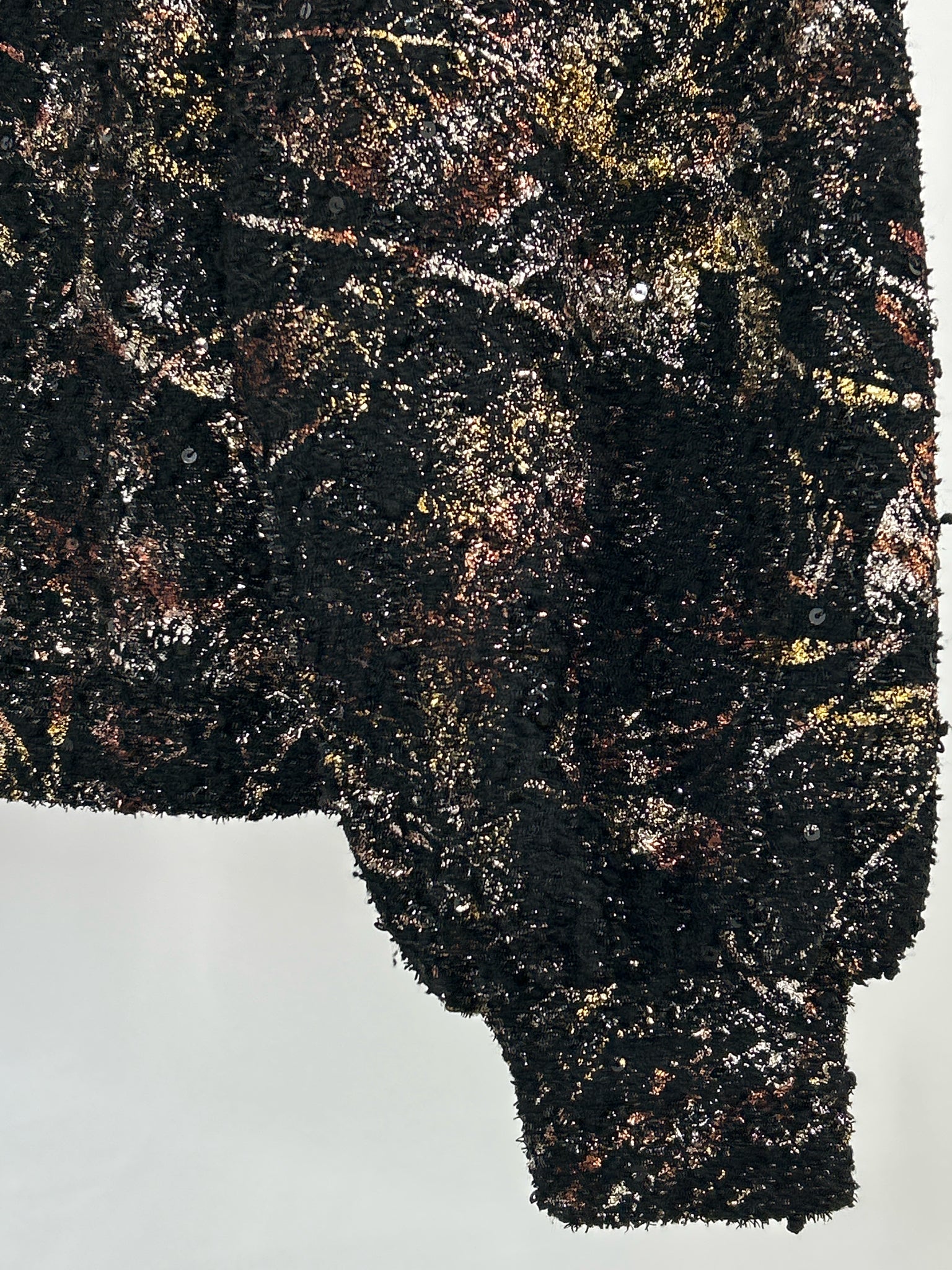 BURU Size S Black Metallic Women Top