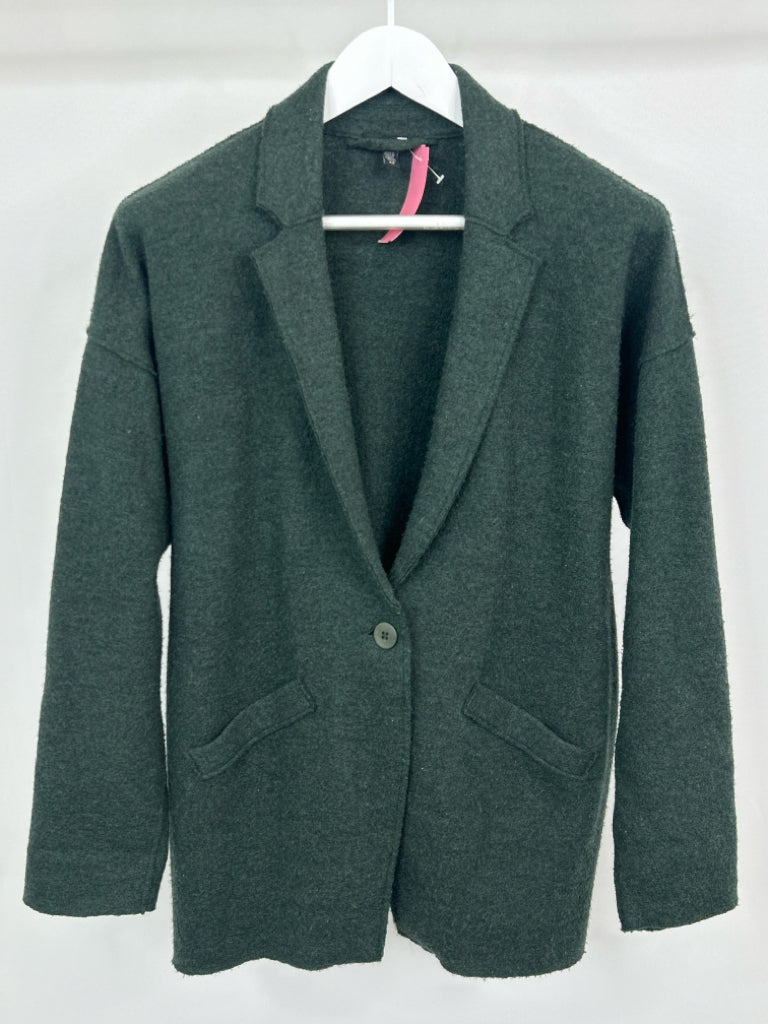 EILEEN FISHER Women Size SP Green Wool Jacket