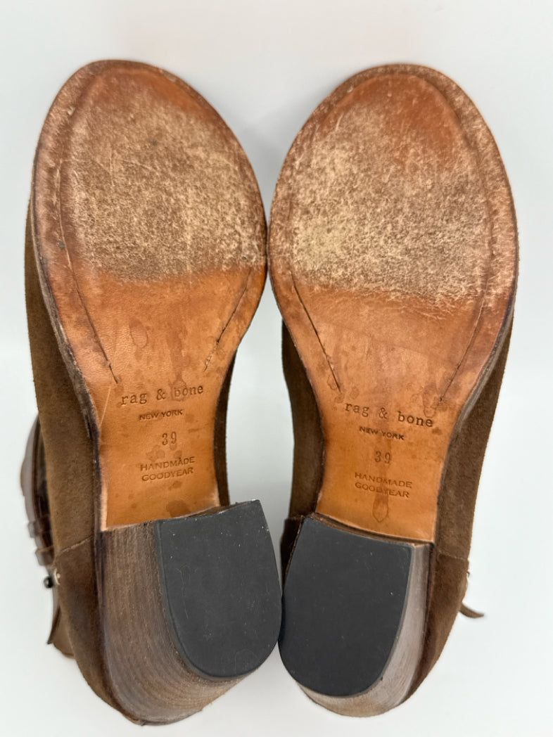 RAG & BONE Size 39/9 Brown Booties