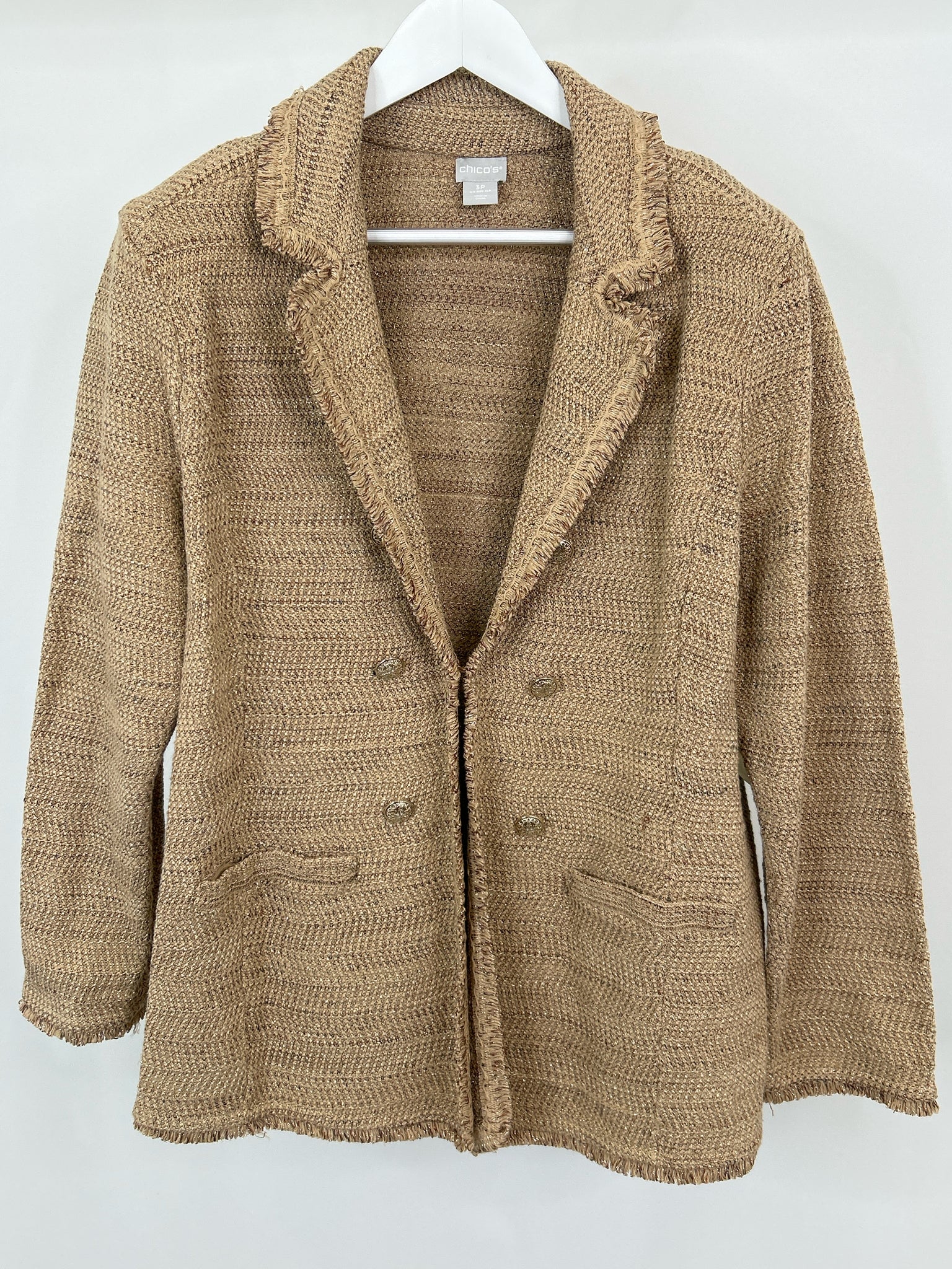 CHICO'S Size XLP Neutral Women Cardigan